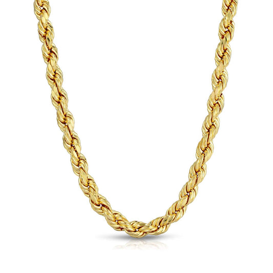 6.0MM D/C ROPE - SOLID 10K GOLD CHAIN