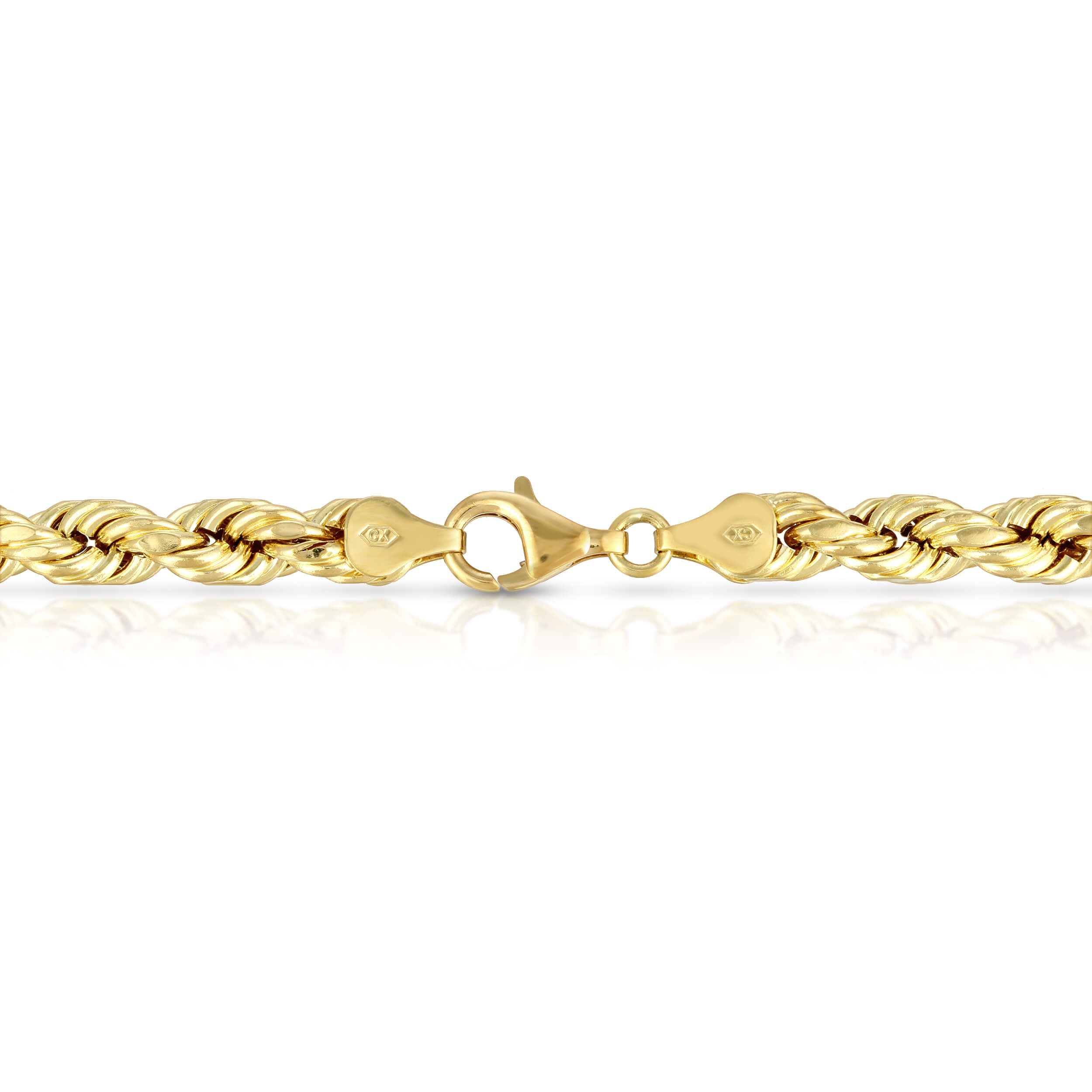 6.0MM D/C ROPE - HOLLOW 10K GOLD CHAIN