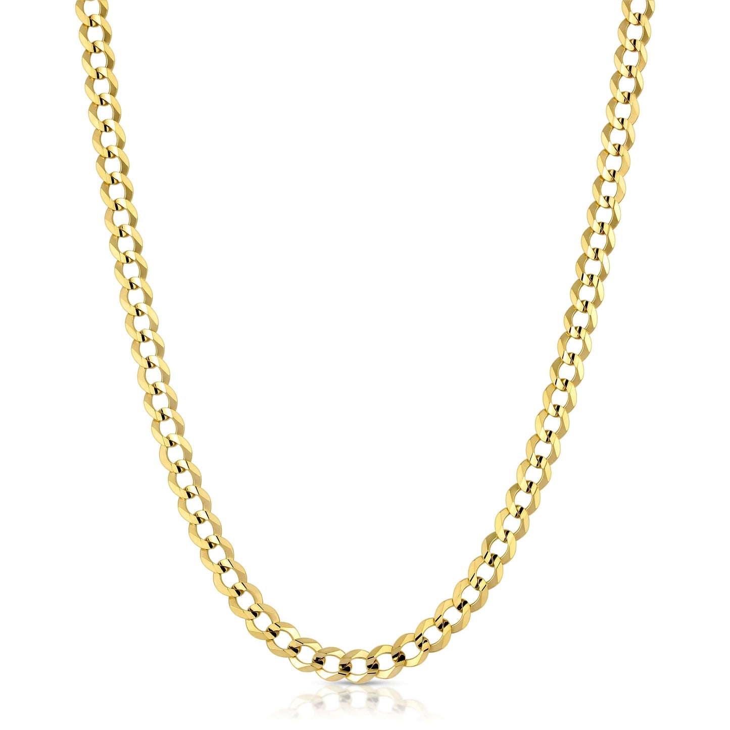 6.0MM CUBAN LINK (FLAT CURB) - SOLID 10K GOLD CHAIN