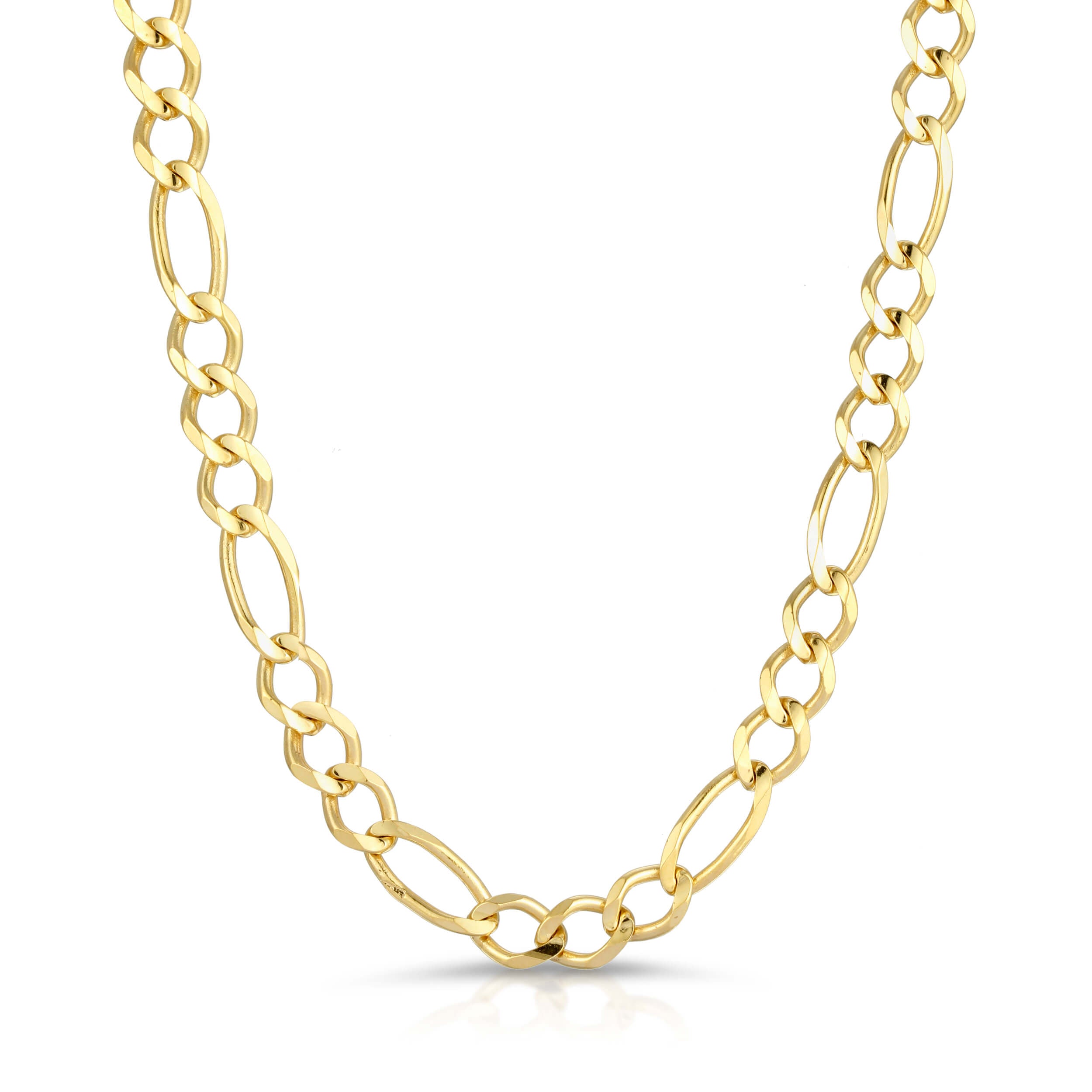 7.0MM FIGARO - SOLID 10K GOLD CHAIN