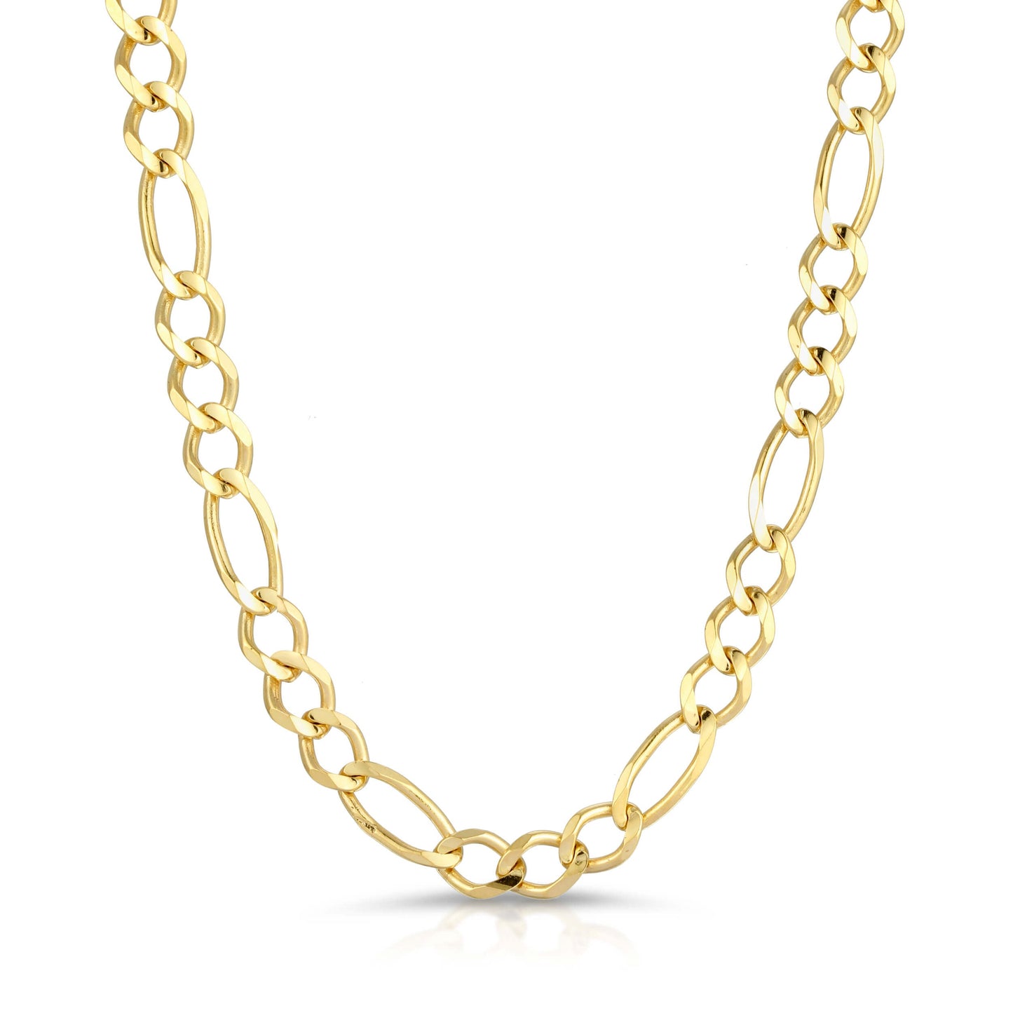 7.0MM FIGARO - SOLID 10K GOLD CHAIN