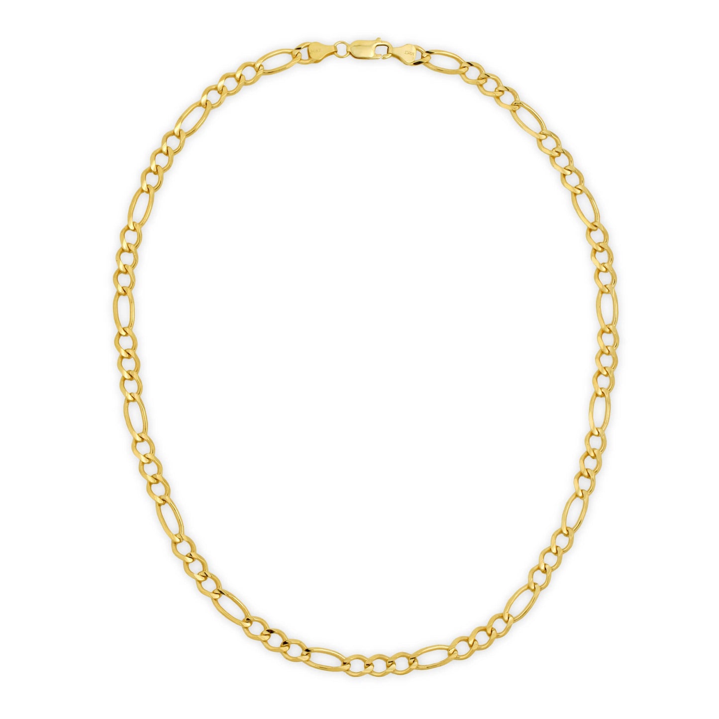 7.0MM FIGARO - SOLID 10K GOLD CHAIN