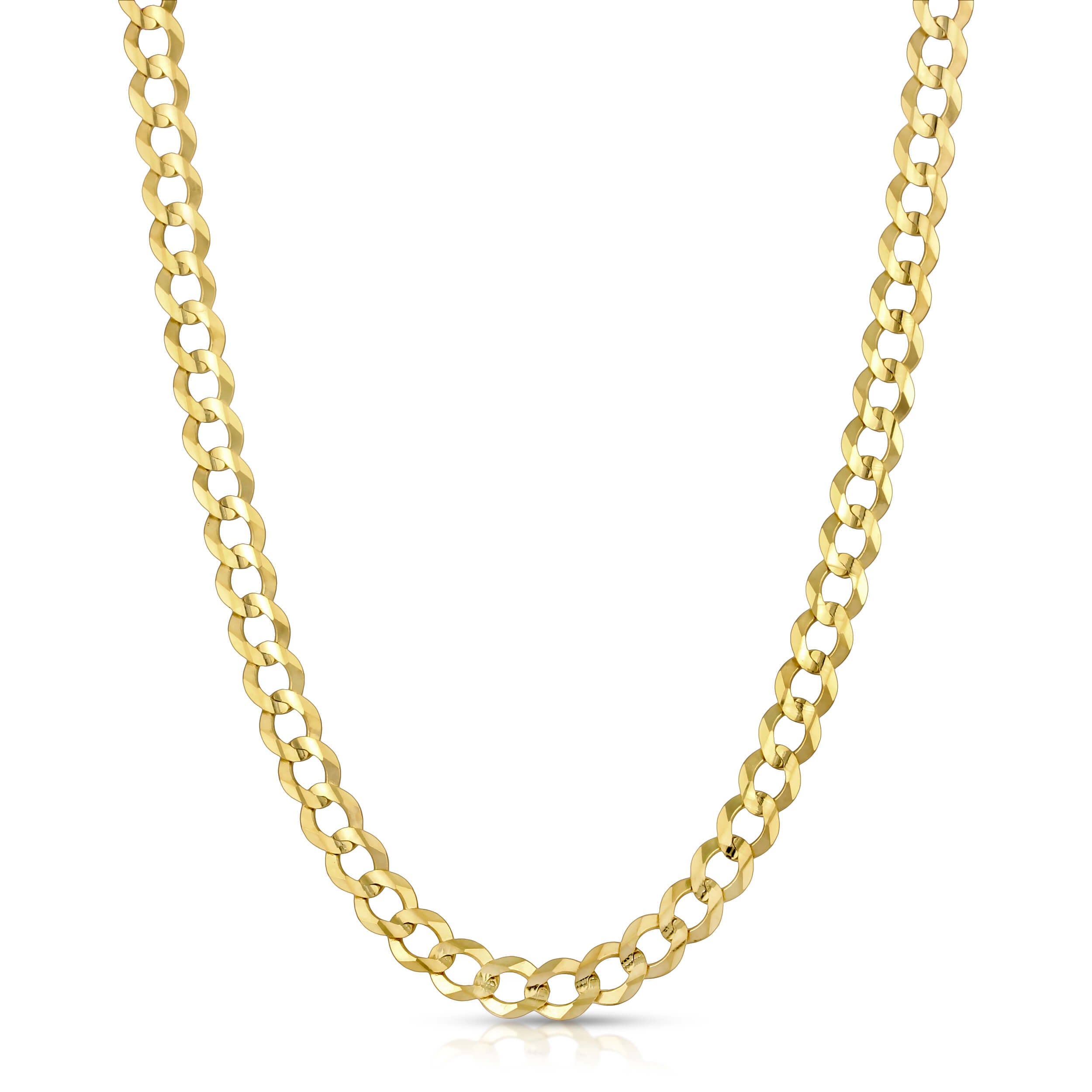 7.0MM CUBAN LINK (FLAT CURB) - SOLID 10K GOLD CHAIN
