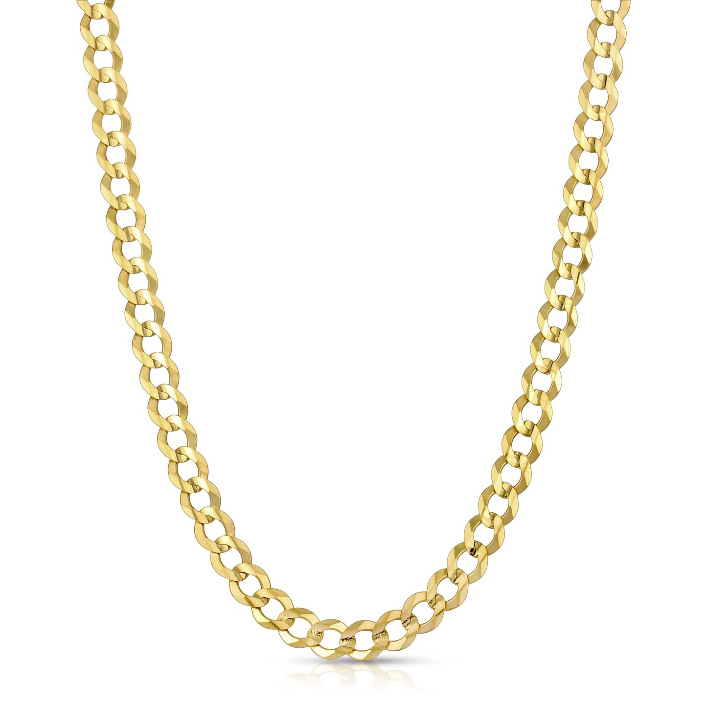 7.0MM CUBAN LINK (FLAT CURB) - SOLID 10K GOLD CHAIN