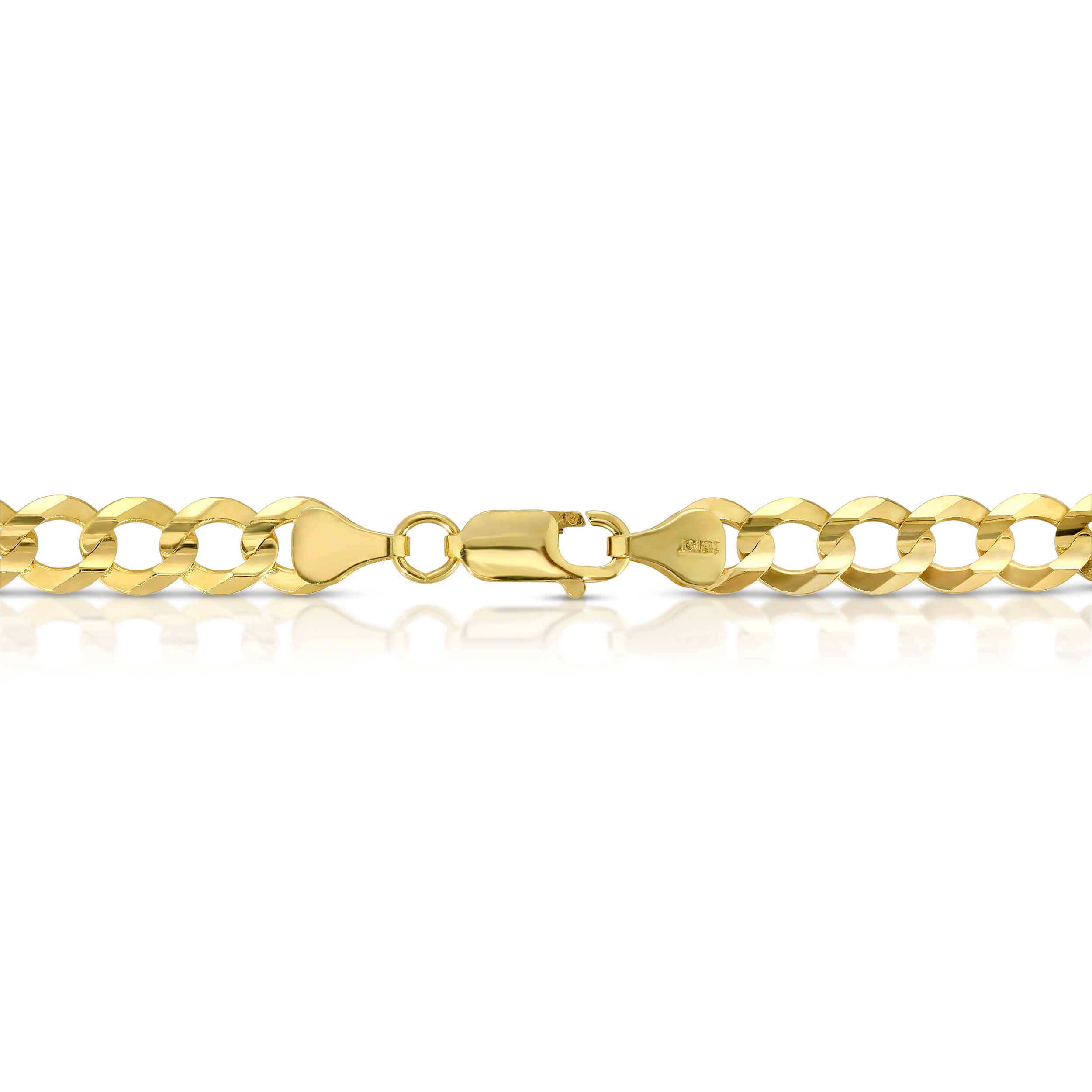 7.0MM CUBAN LINK (FLAT CURB) - SOLID 10K GOLD CHAIN