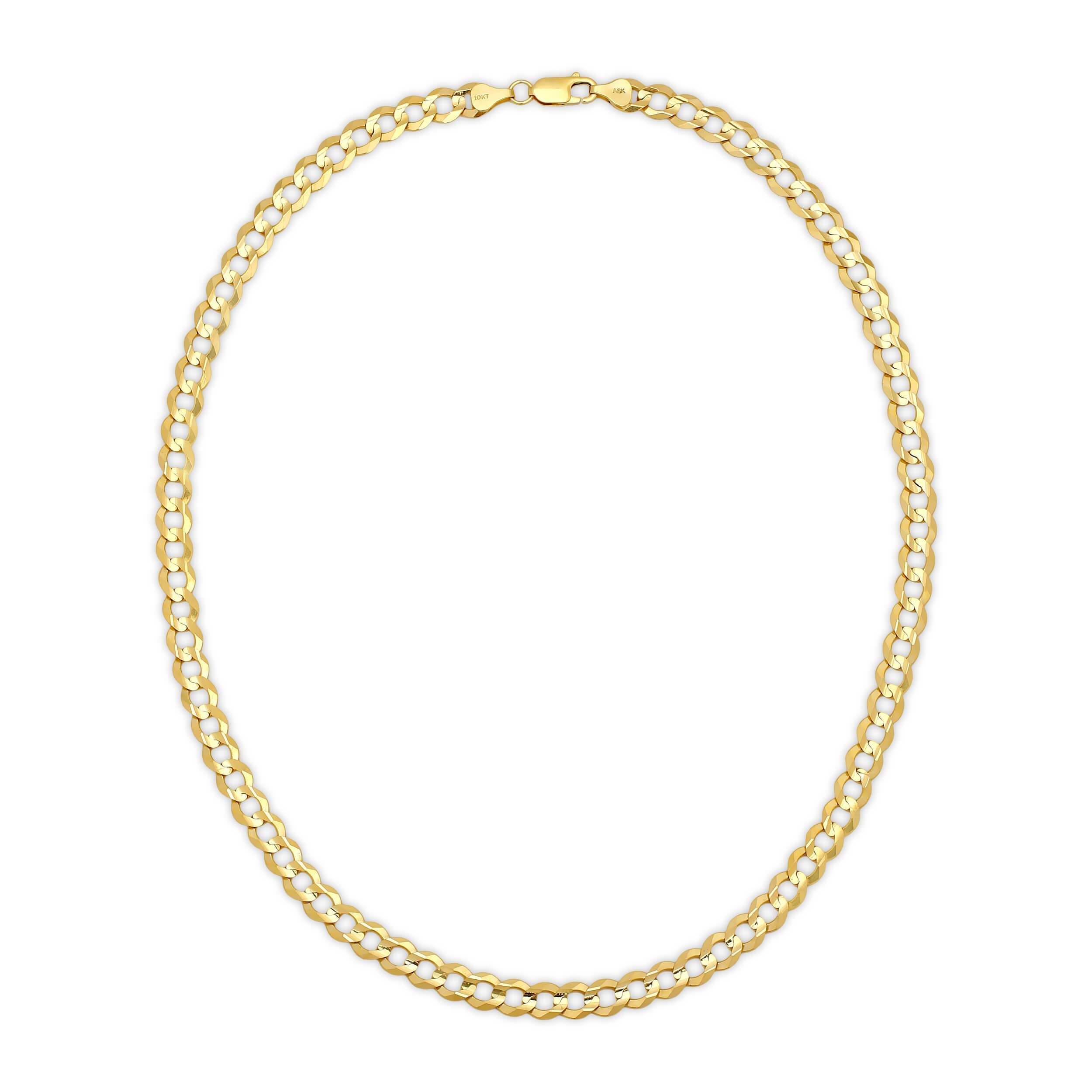 7.0MM CUBAN LINK (FLAT CURB) - SOLID 10K GOLD CHAIN