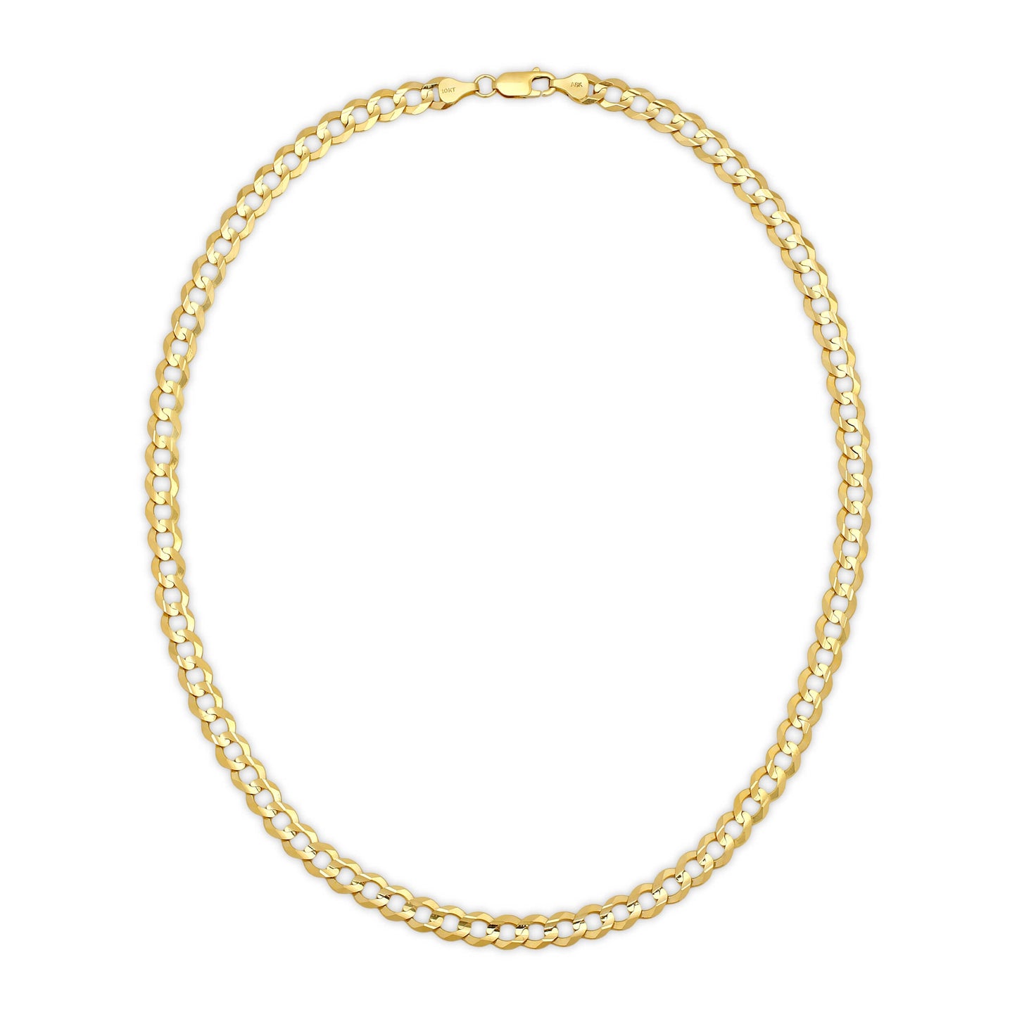 7.0MM CUBAN LINK (FLAT CURB) - SOLID 10K GOLD CHAIN