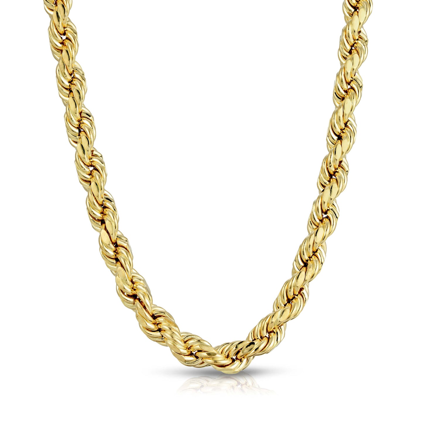 8.0MM D/C ROPE - HOLLOW 10K GOLD CHAIN