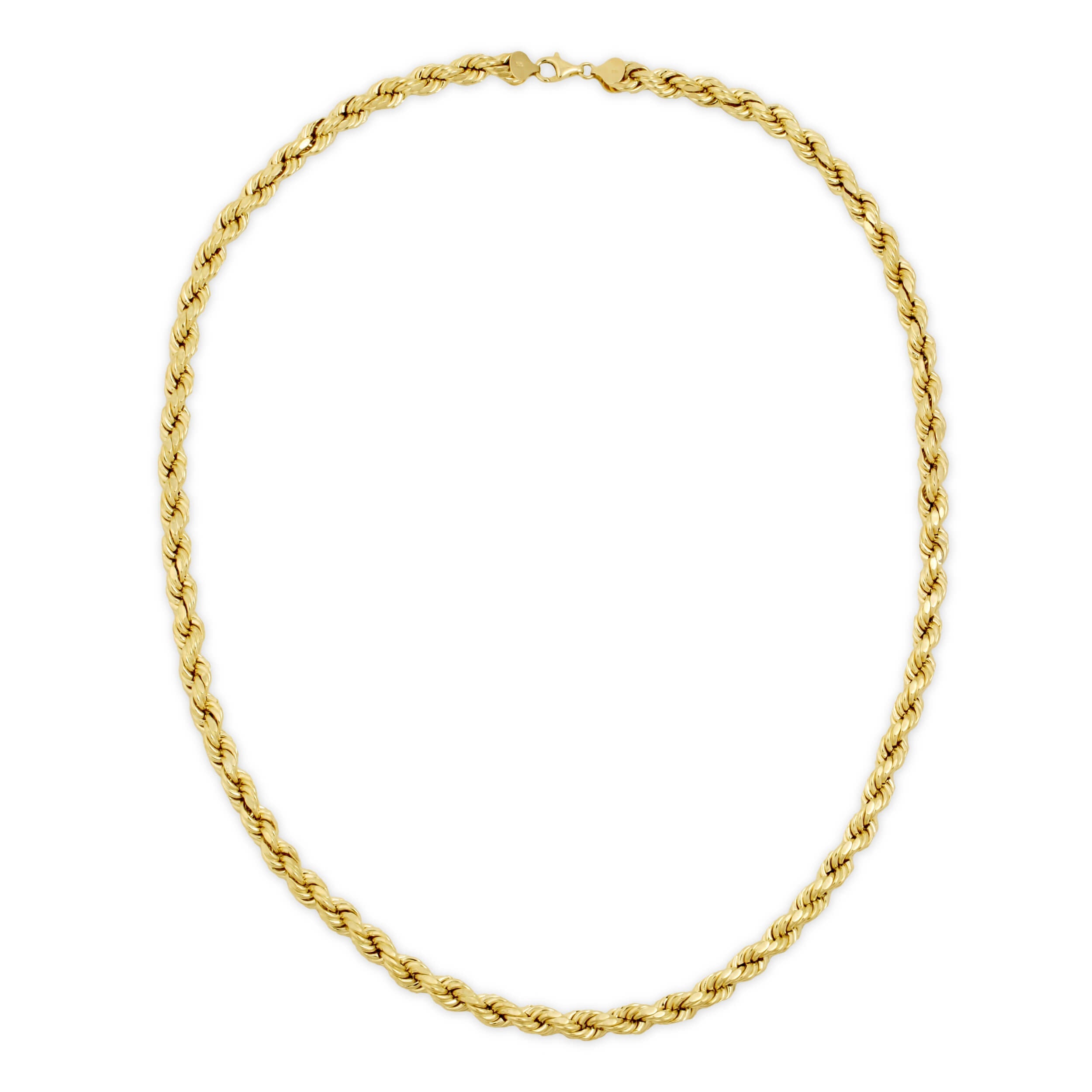 8.0MM D/C ROPE - HOLLOW 10K GOLD CHAIN