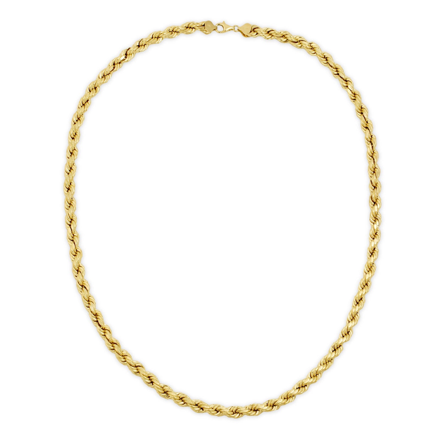8.0MM D/C ROPE - HOLLOW 10K GOLD CHAIN