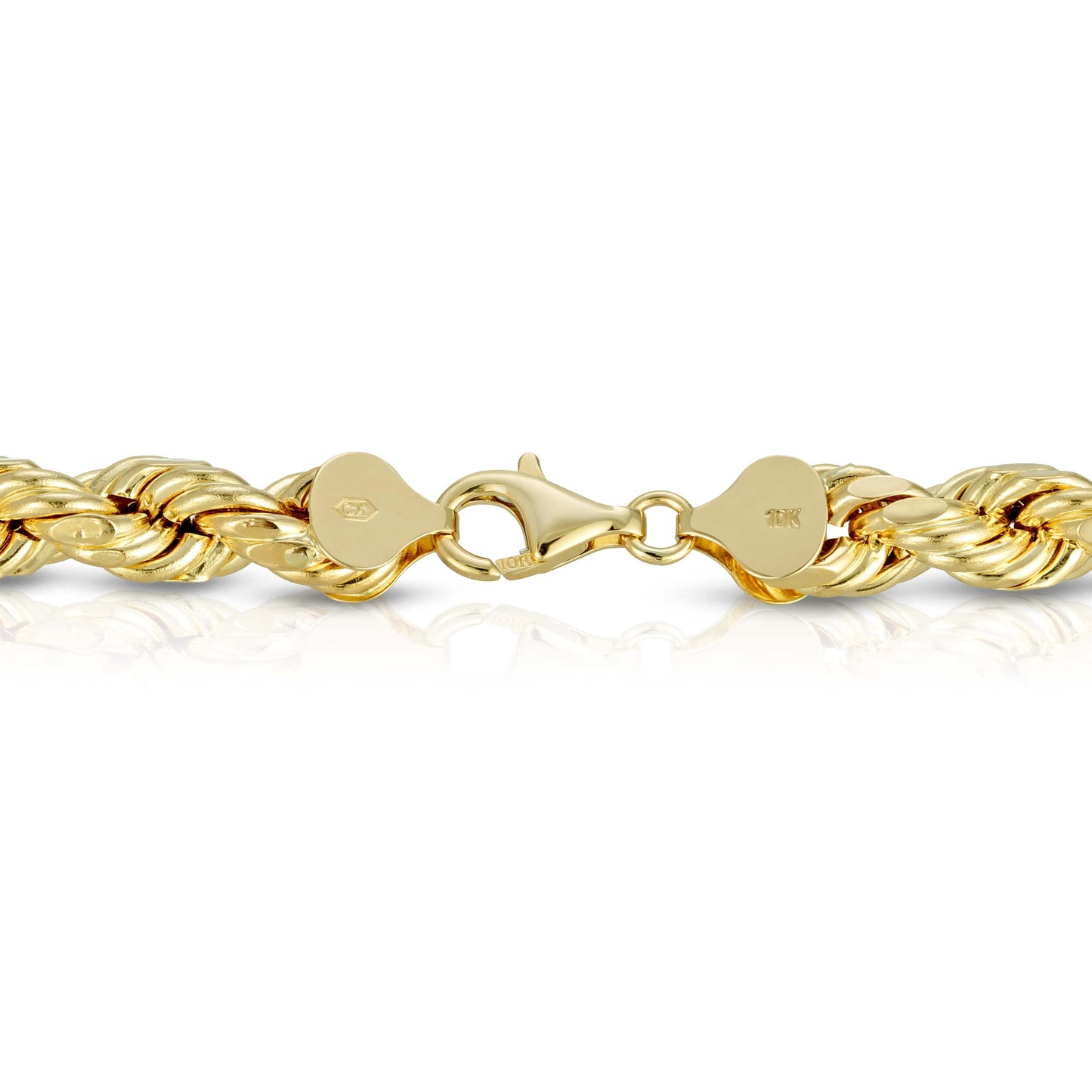 8.0MM D/C ROPE - HOLLOW 10K GOLD CHAIN