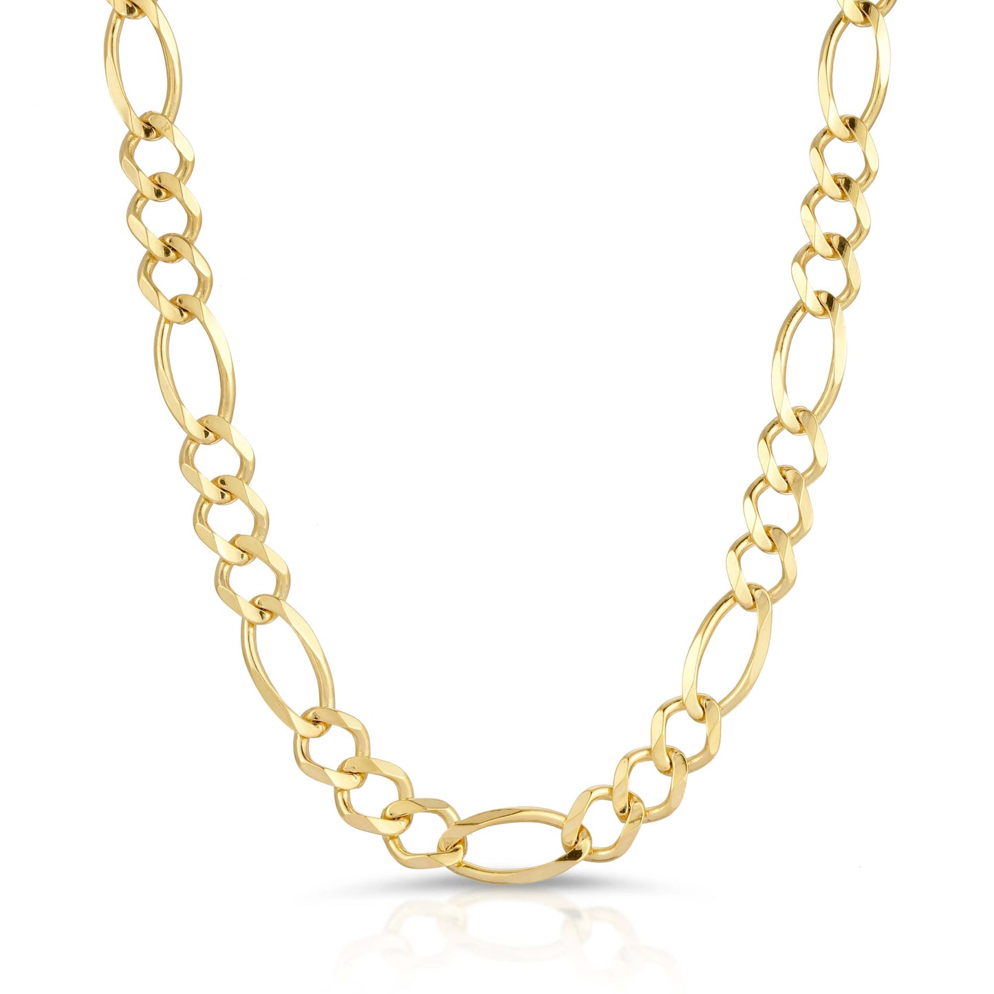 8.0MM FIGARO - SOLID 10K GOLD CHAIN