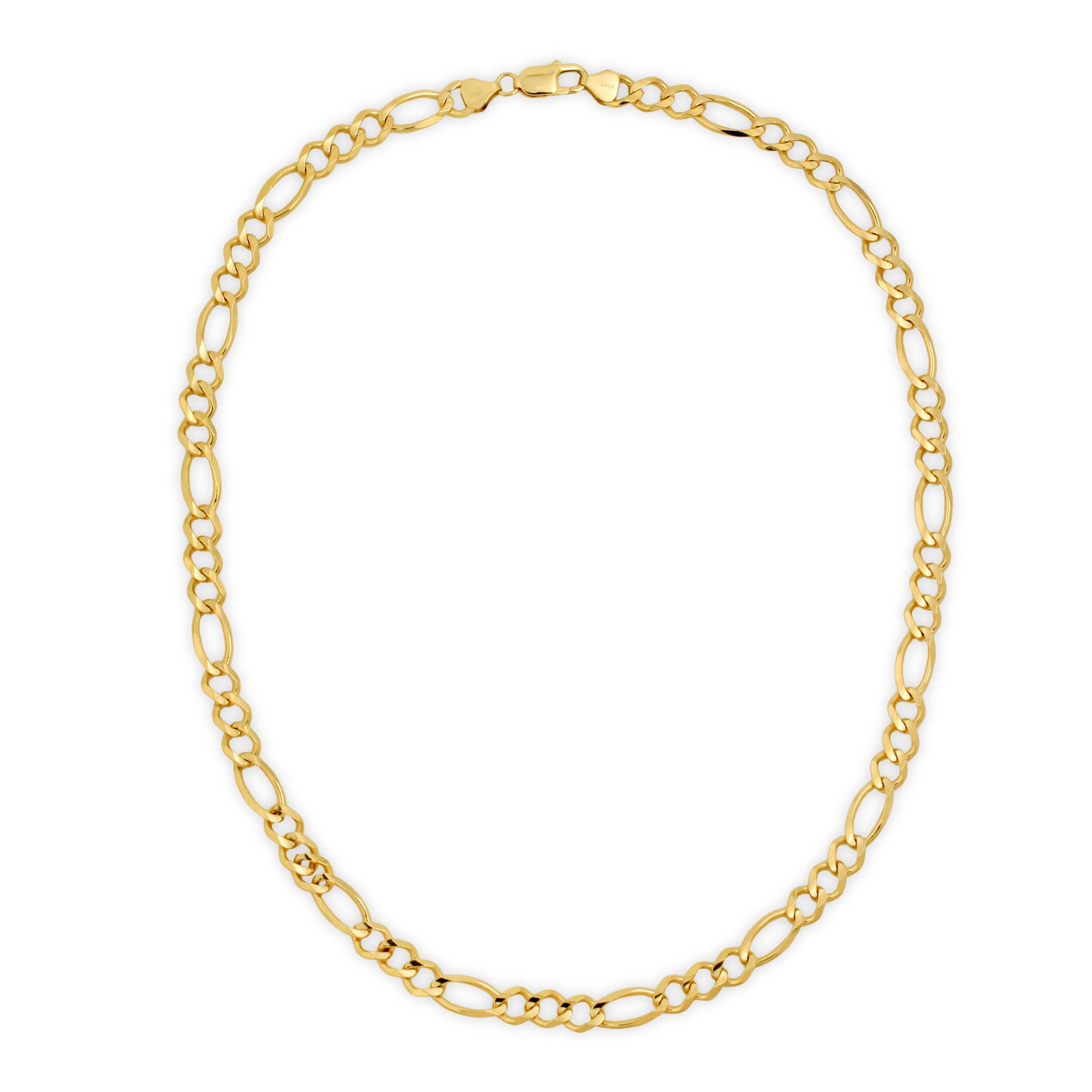 8.0MM FIGARO - SOLID 10K GOLD CHAIN