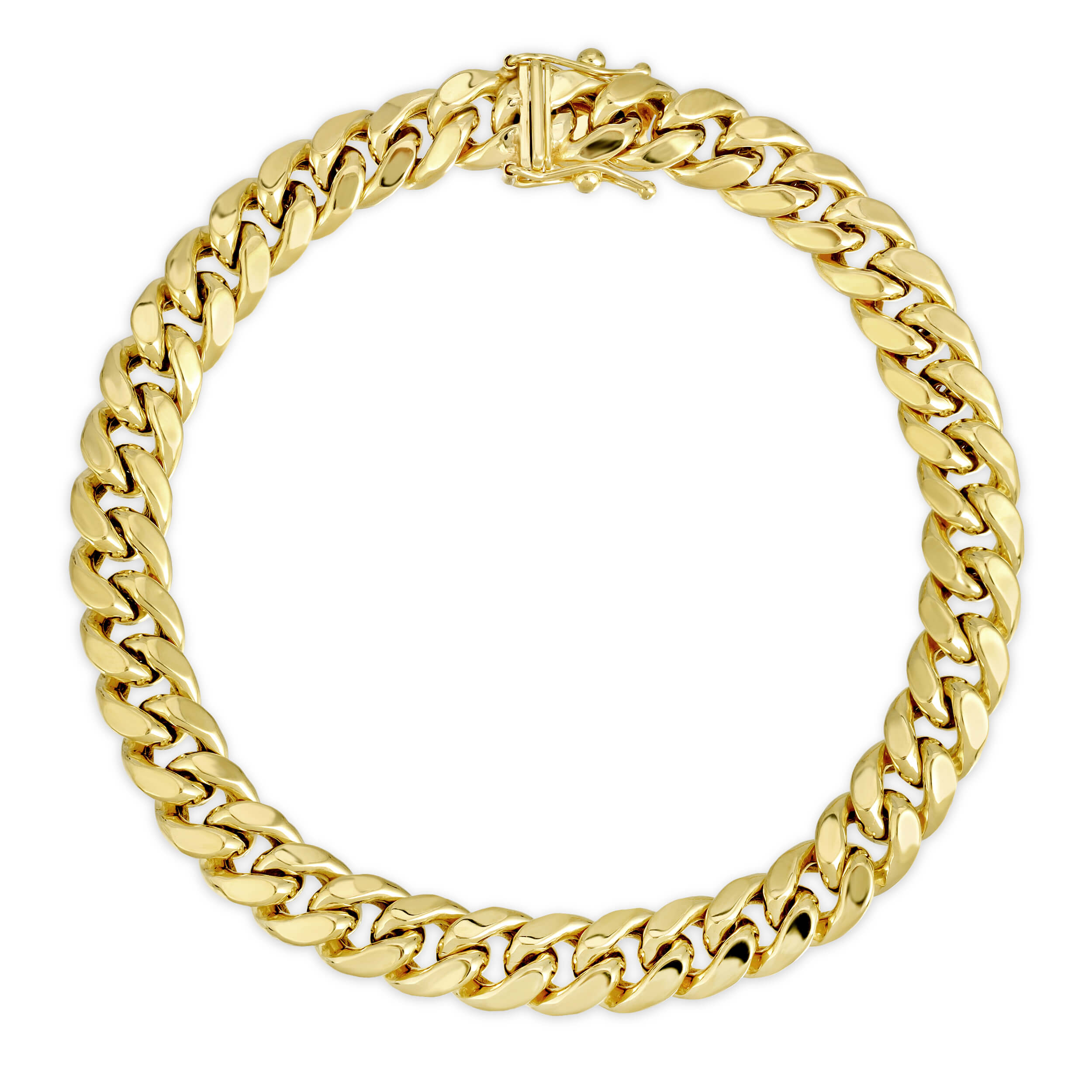 8.0MM MIAMI CUBAN LINK - HOLLOW 10K GOLD BRACELET