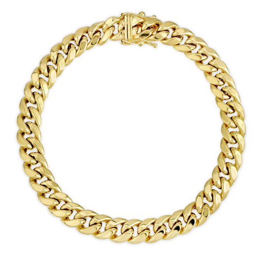 8.0MM MIAMI CUBAN LINK - HOLLOW 10K GOLD BRACELET