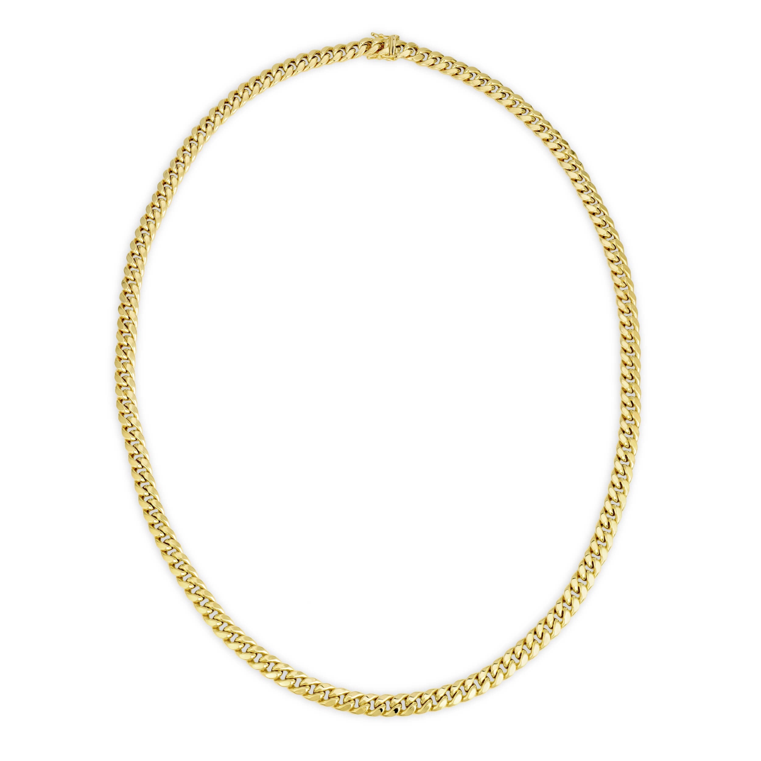 8.0MM MIAMI CUBAN LINK - HOLLOW 10K GOLD CHAIN - BOX CLASP LOCK