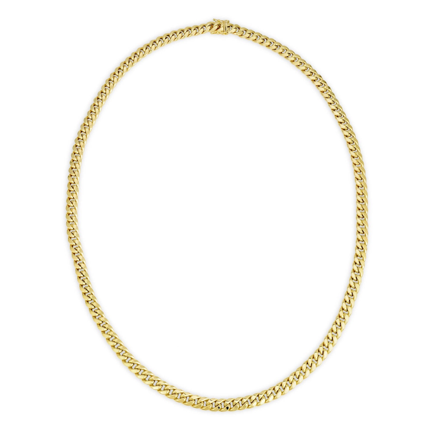 8.0MM MIAMI CUBAN LINK - HOLLOW 10K GOLD CHAIN - BOX CLASP LOCK