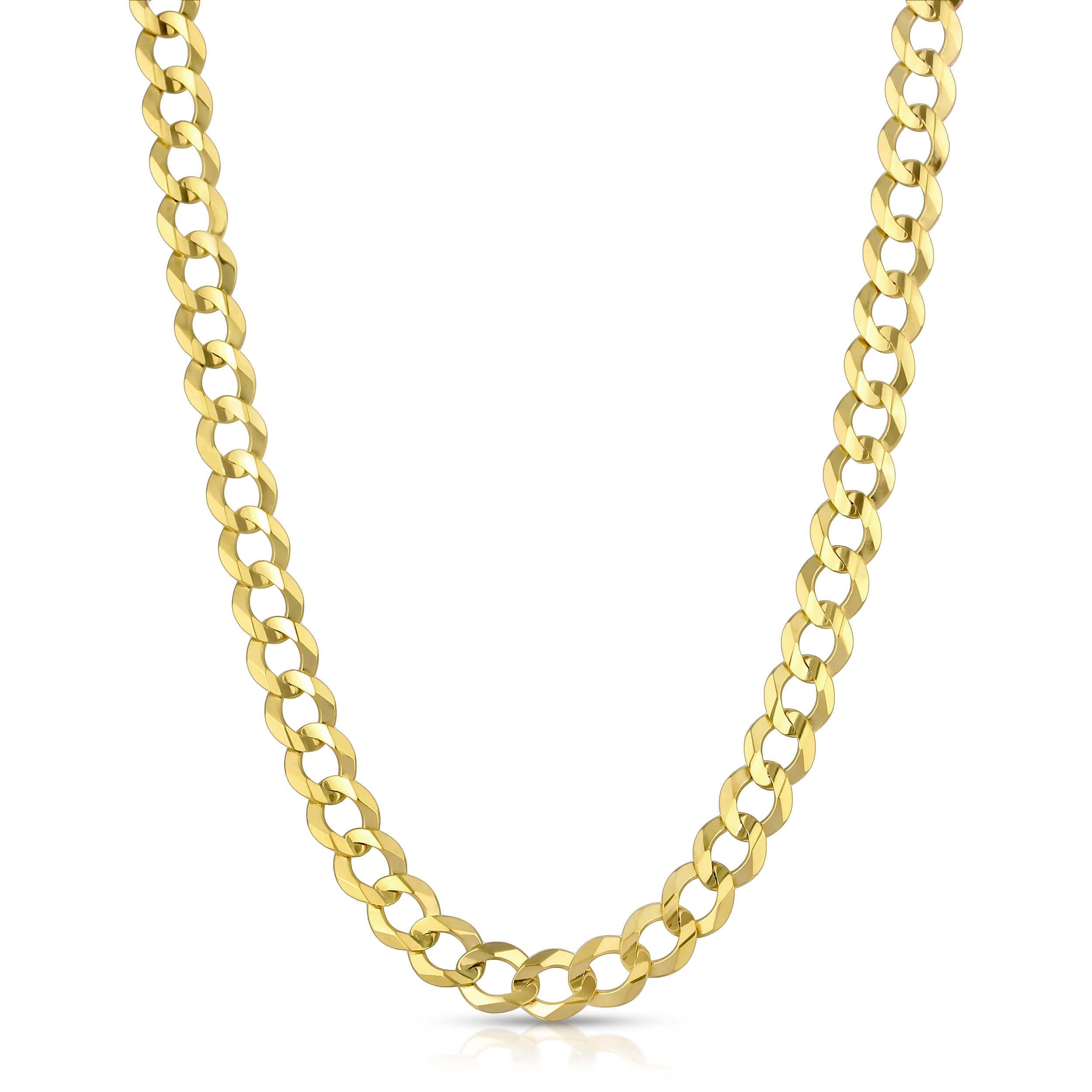 8.0MM CUBAN LINK (FLAT CURB) - SOLID 10K GOLD CHAIN