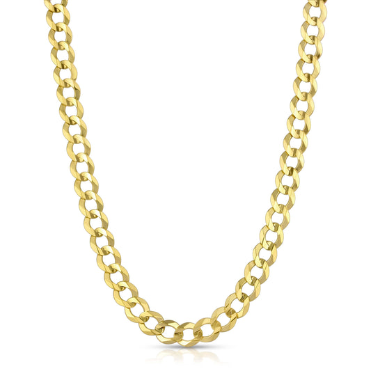 8.0MM CUBAN LINK (FLAT CURB) - SOLID 10K GOLD CHAIN