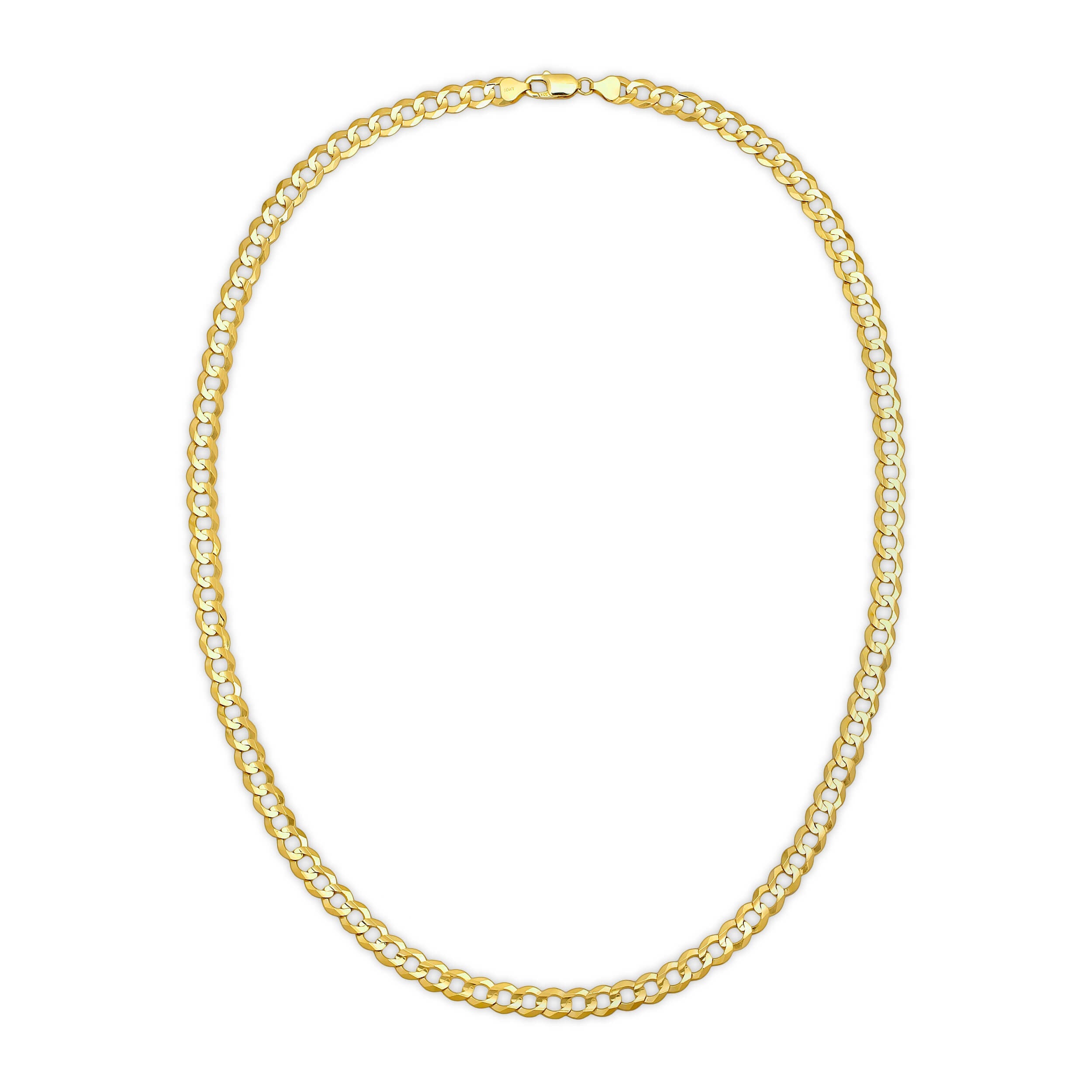8.0MM CUBAN LINK (FLAT CURB) - SOLID 10K GOLD CHAIN