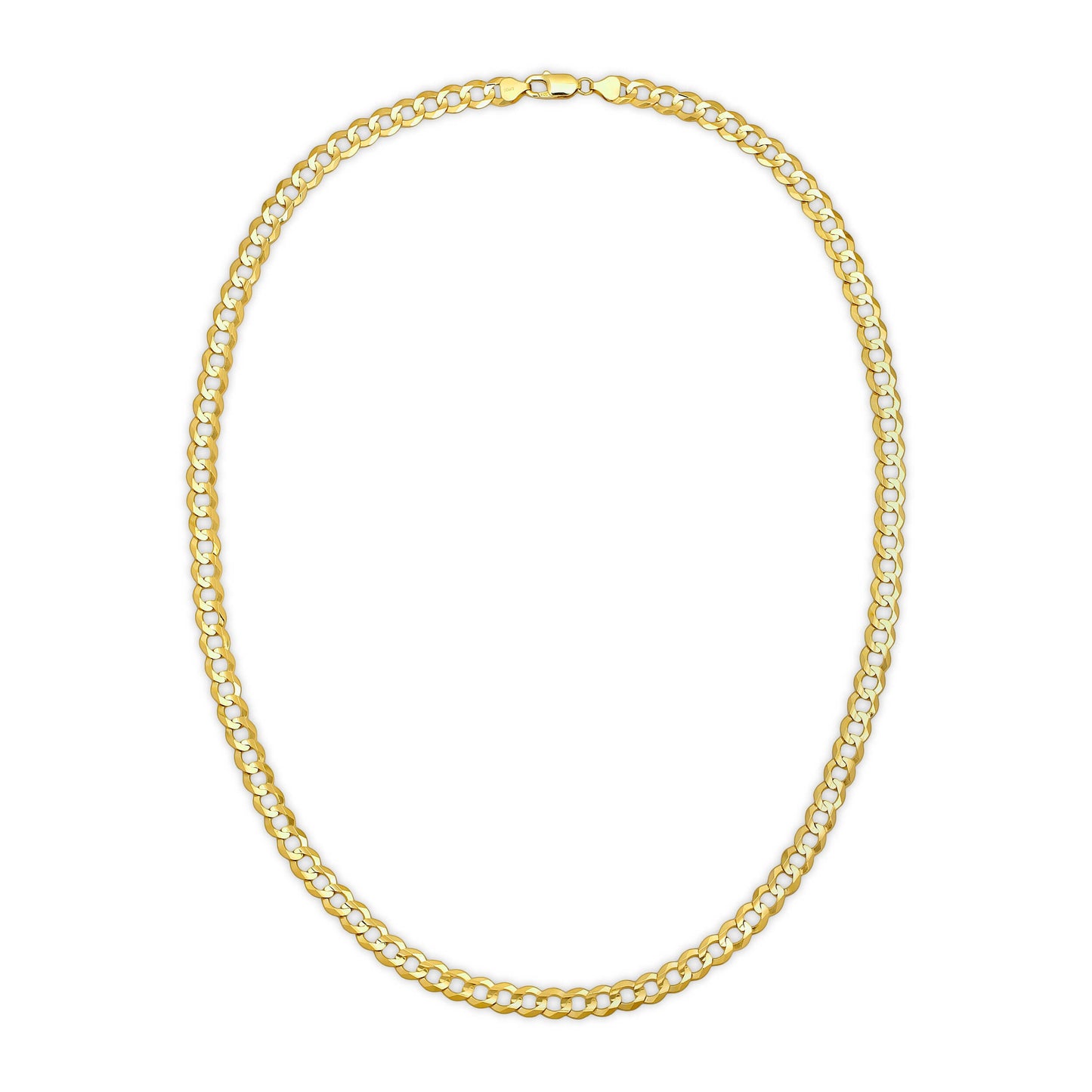 8.0MM CUBAN LINK (FLAT CURB) - SOLID 10K GOLD CHAIN