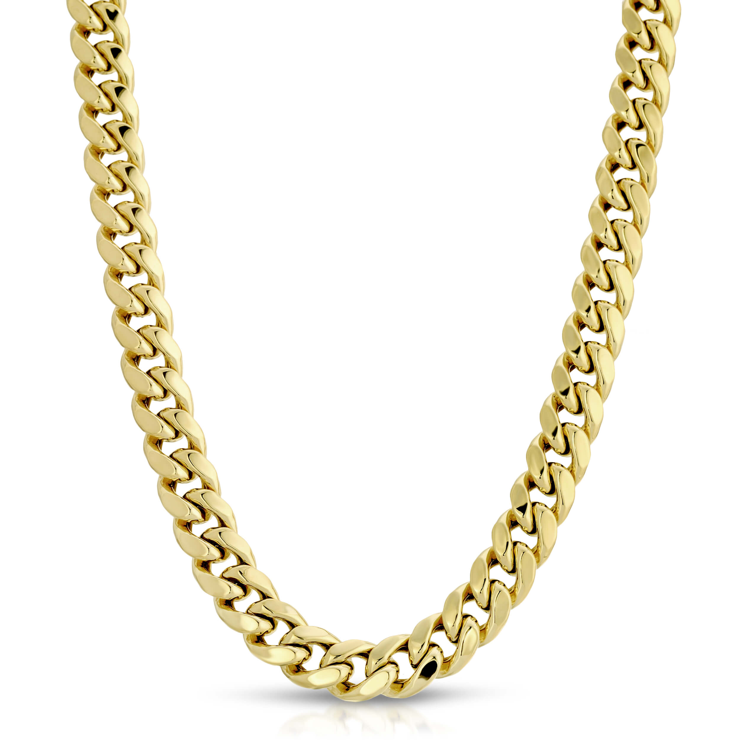 9.0MM MIAMI CUBAN LINK - HOLLOW 10K GOLD CHAIN - BOX CLASP LOCK