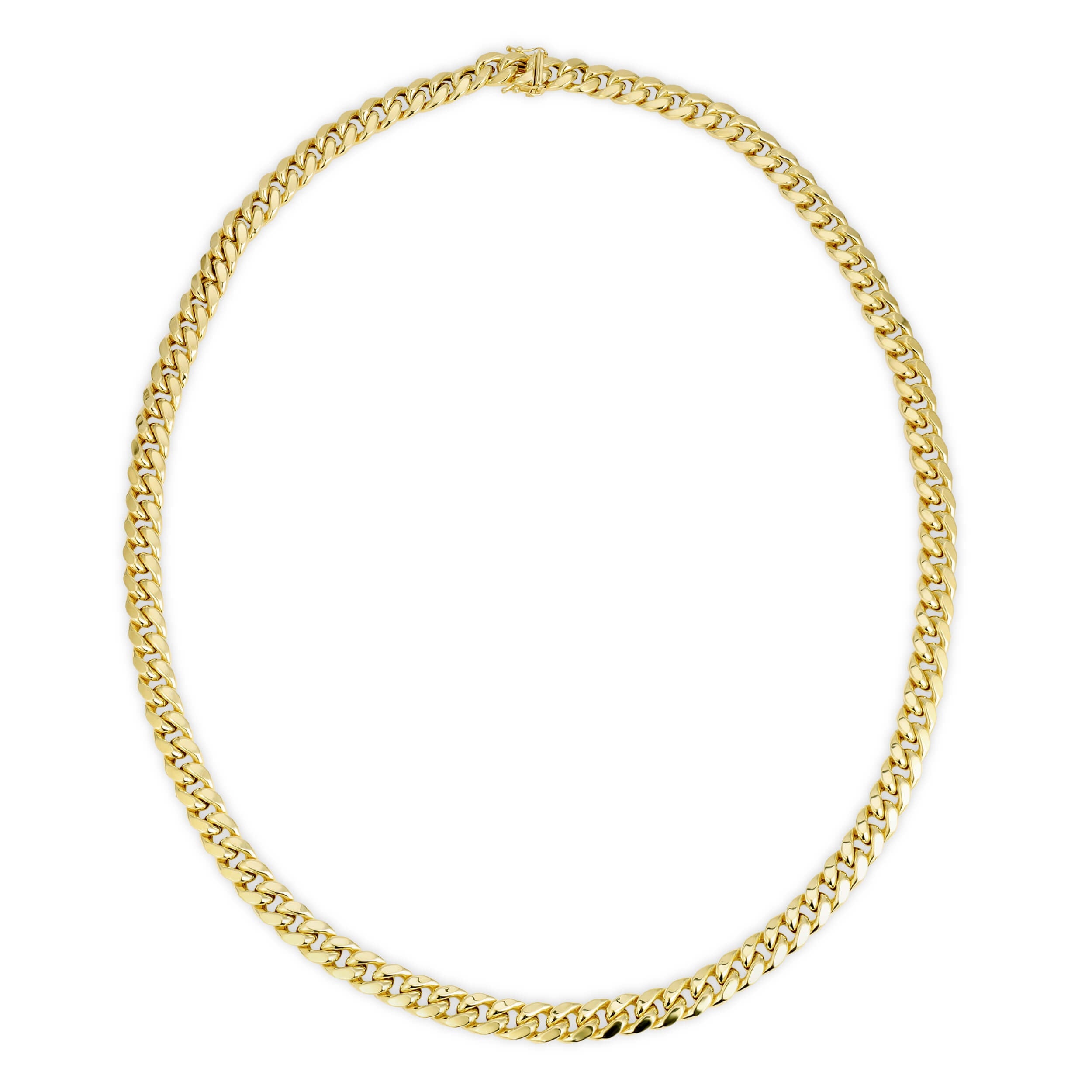 9.0MM MIAMI CUBAN LINK - HOLLOW 10K GOLD CHAIN - BOX CLASP LOCK