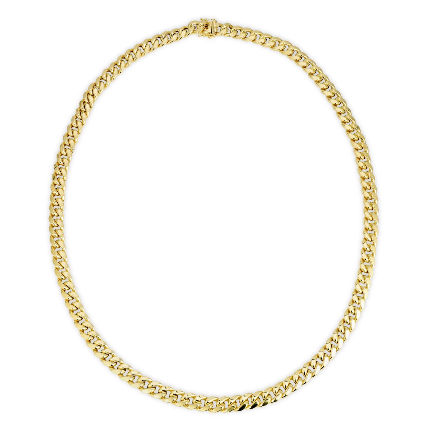 9.0MM MIAMI CUBAN LINK - HOLLOW 10K GOLD CHAIN - BOX CLASP LOCK