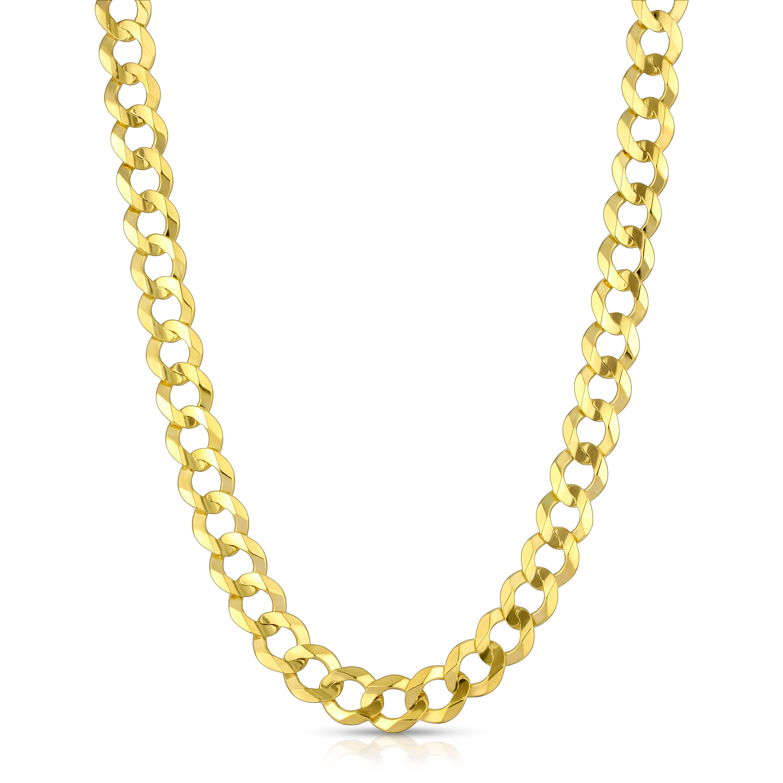 9.0MM CUBAN LINK (FLAT CURB) - SOLID 10K GOLD CHAIN