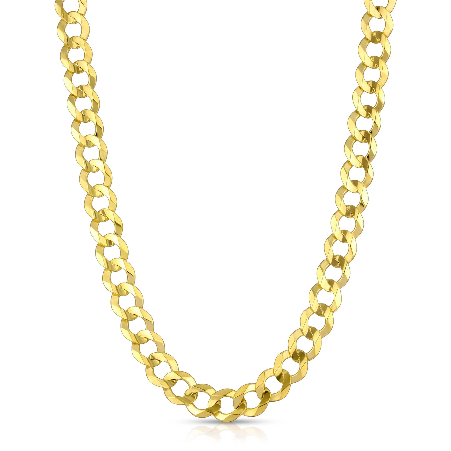 9.0MM CUBAN LINK (FLAT CURB) - SOLID 10K GOLD CHAIN