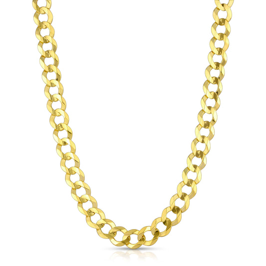 9.0MM CUBAN LINK (FLAT CURB) - SOLID 10K GOLD CHAIN