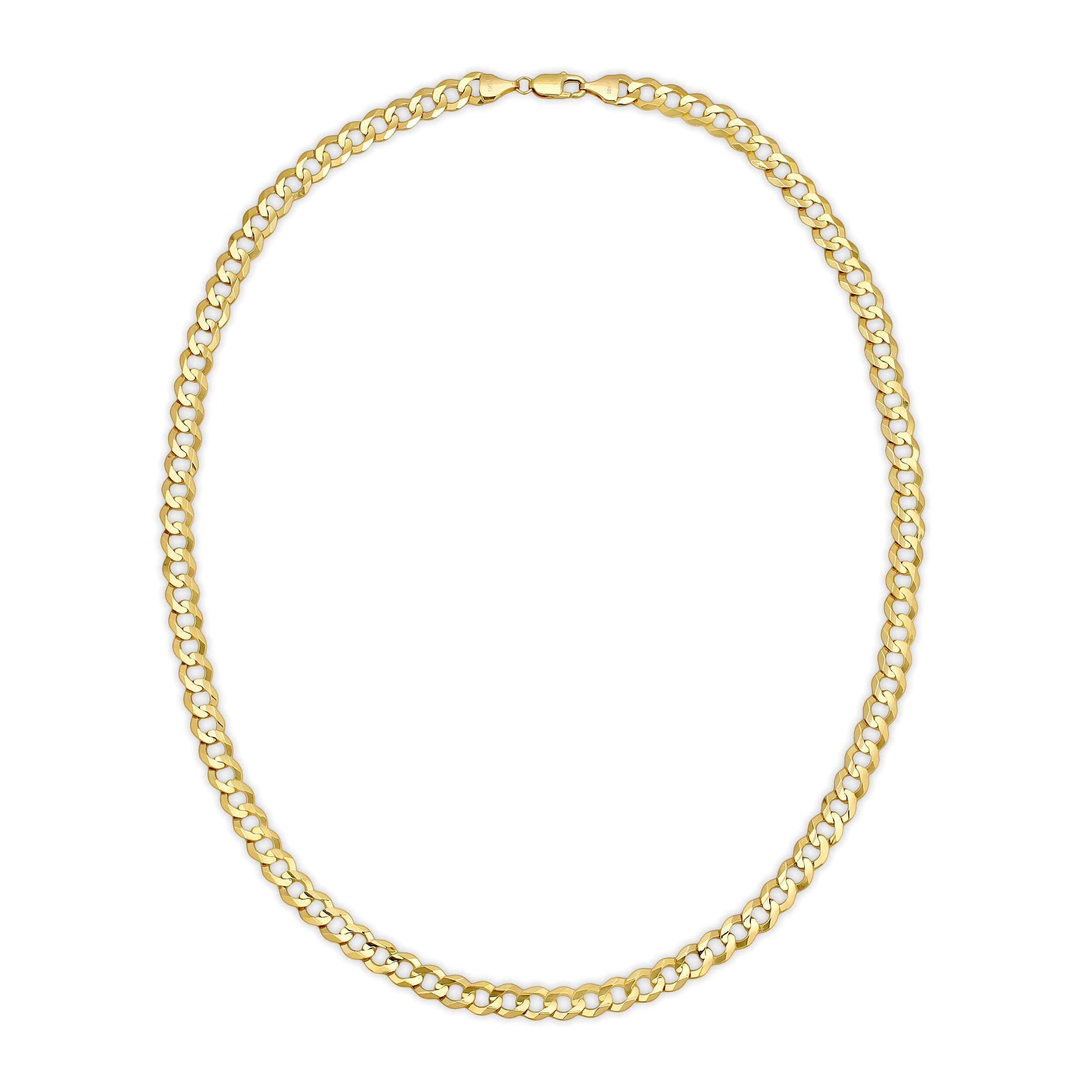 9.0MM CUBAN LINK (FLAT CURB) - SOLID 10K GOLD CHAIN