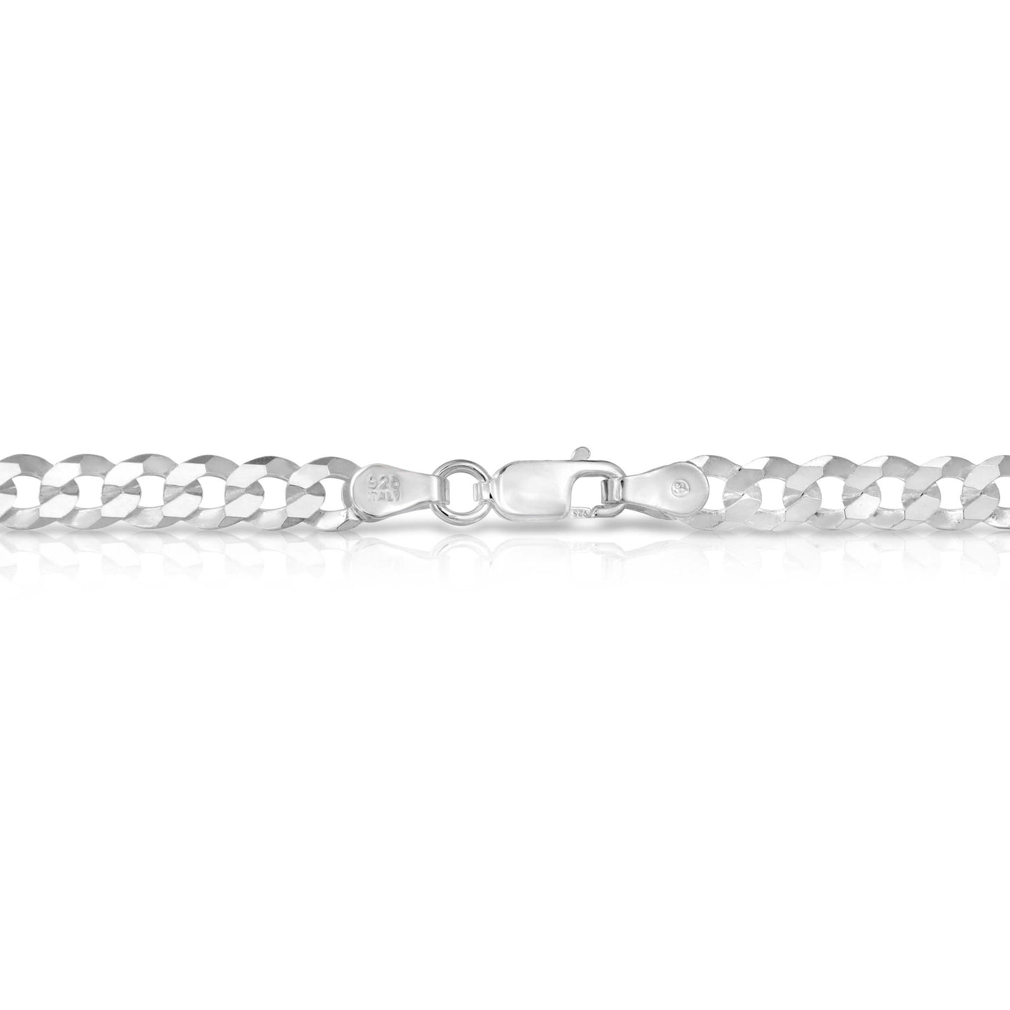 5.4MM FLAT CURB - 925 STERLING SILVER CHAIN