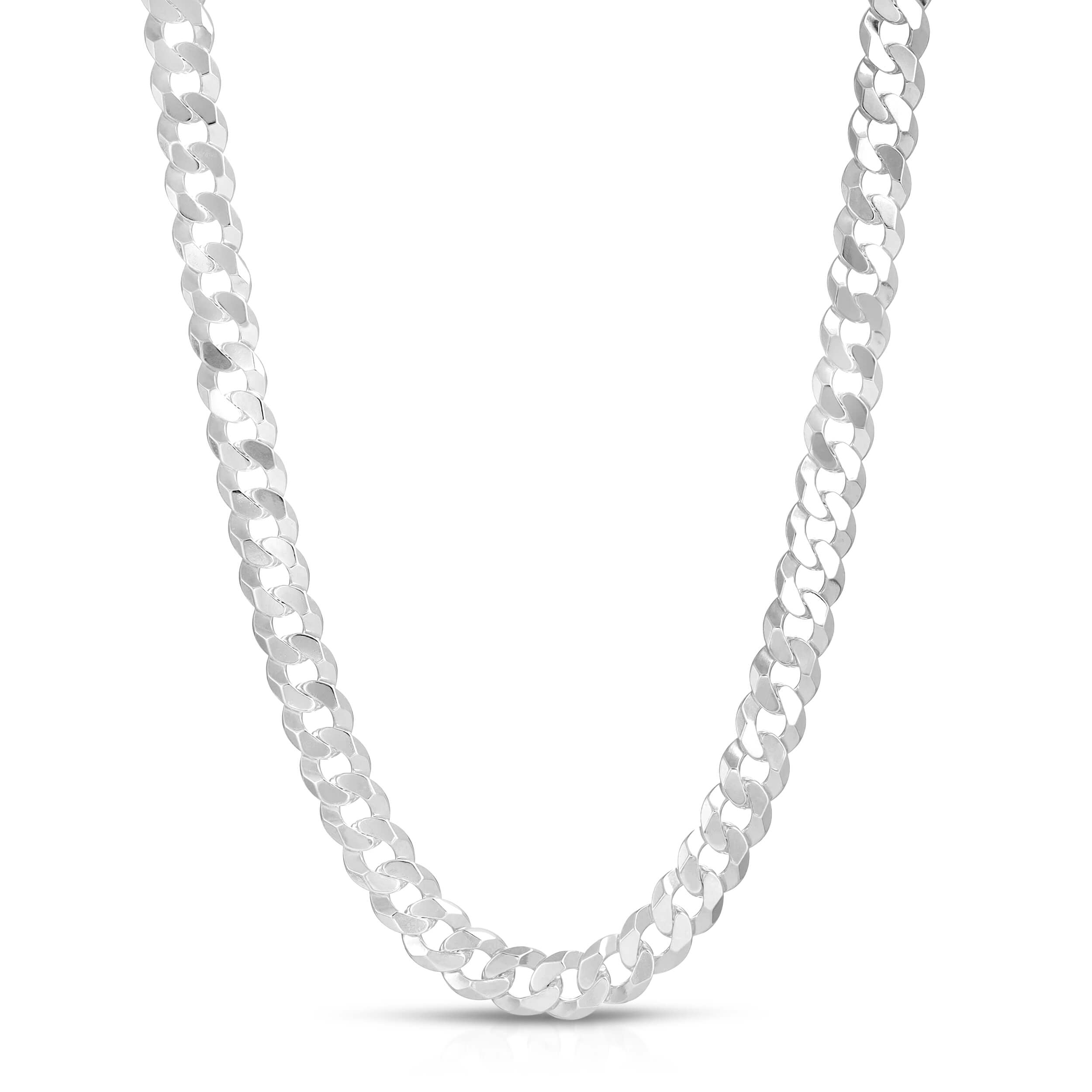 7.2MM FLAT CURB - 925 STERLING SILVER CHAIN