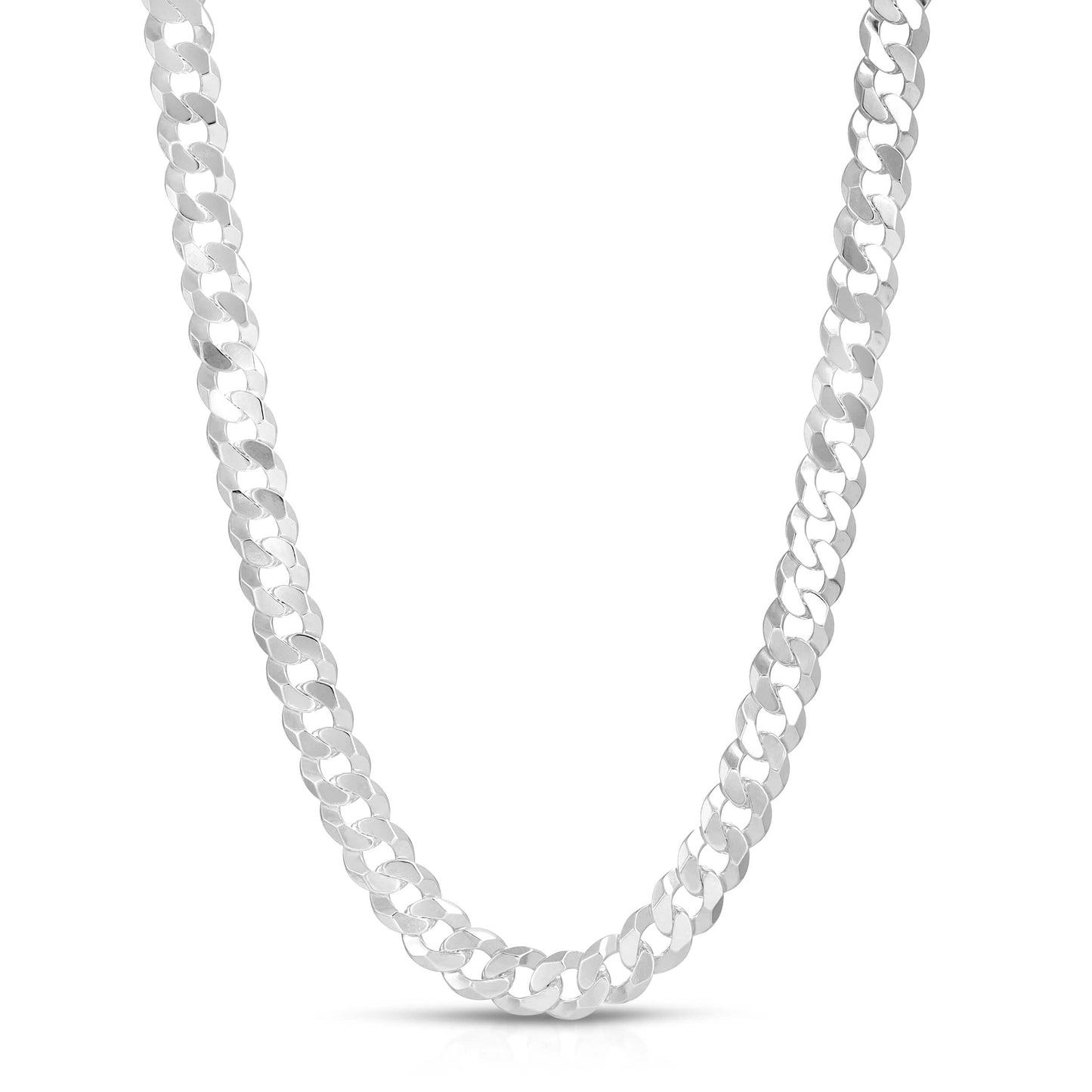 7.2MM FLAT CURB - 925 STERLING SILVER CHAIN