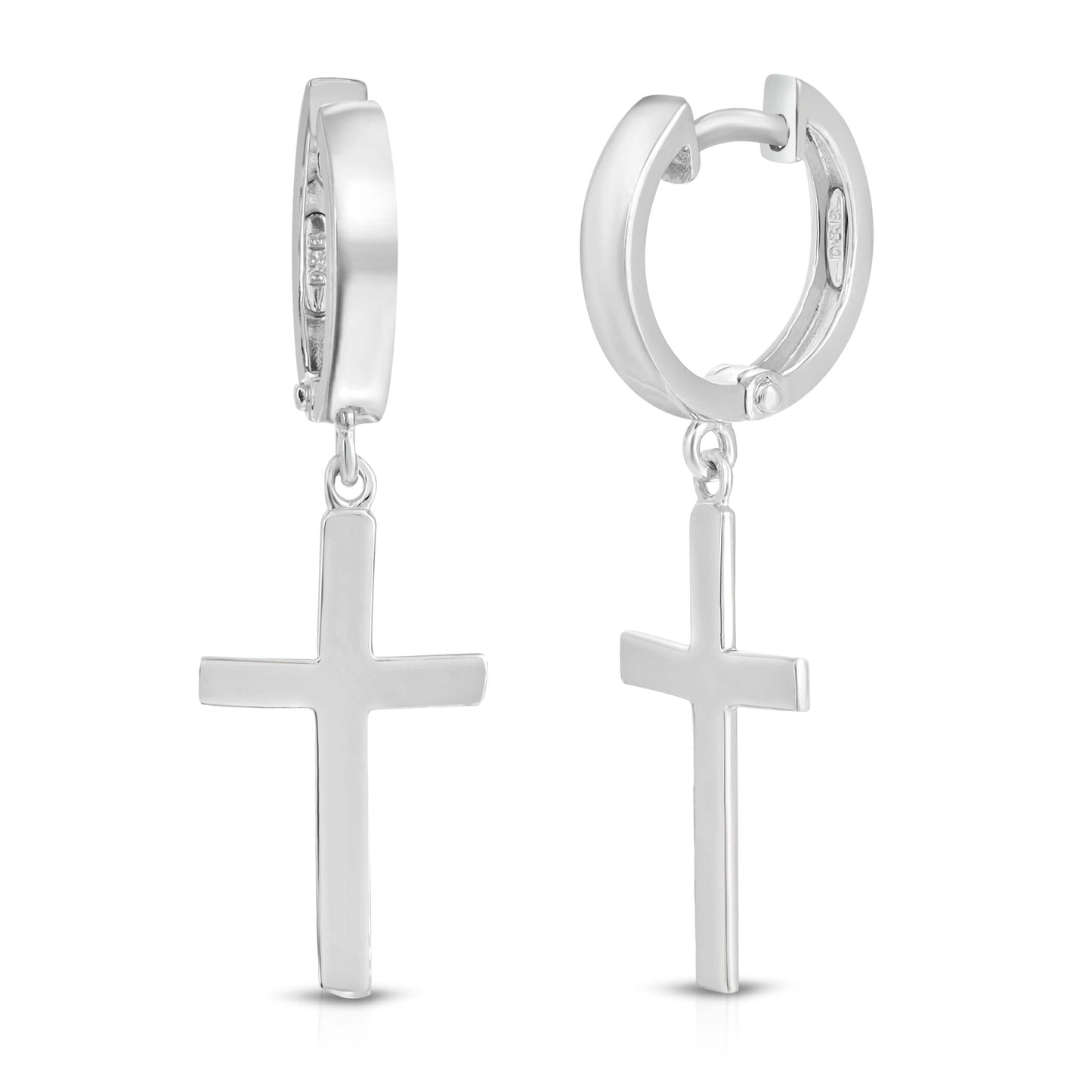 14K GOLD CROSS EARRINGS