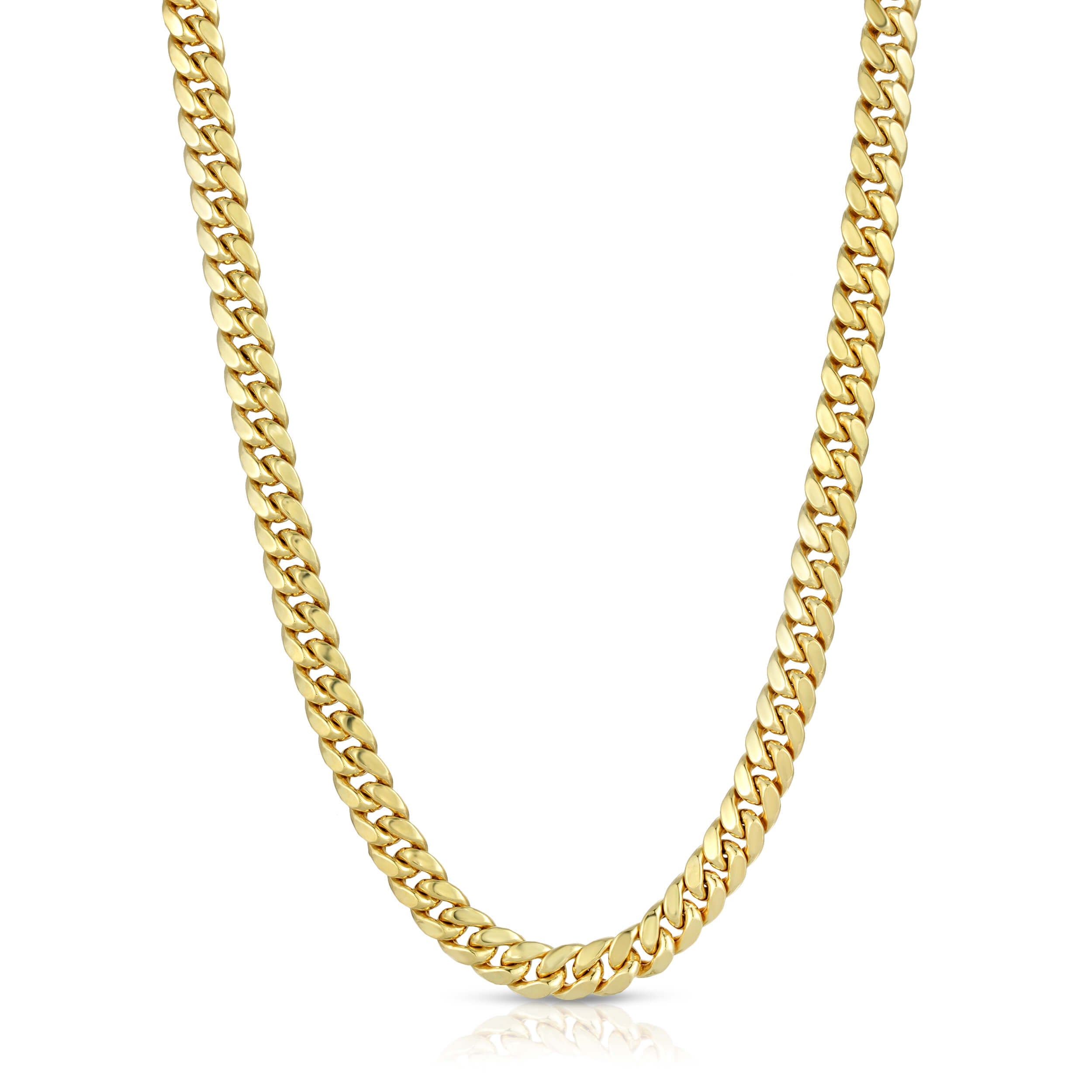 6.5MM MIAMI CUBAN LINK - HOLLOW 10K GOLD CHAIN - BOX CLASP LOCK