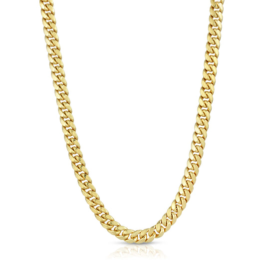 6.5MM MIAMI CUBAN LINK - HOLLOW 10K GOLD CHAIN - BOX CLASP LOCK