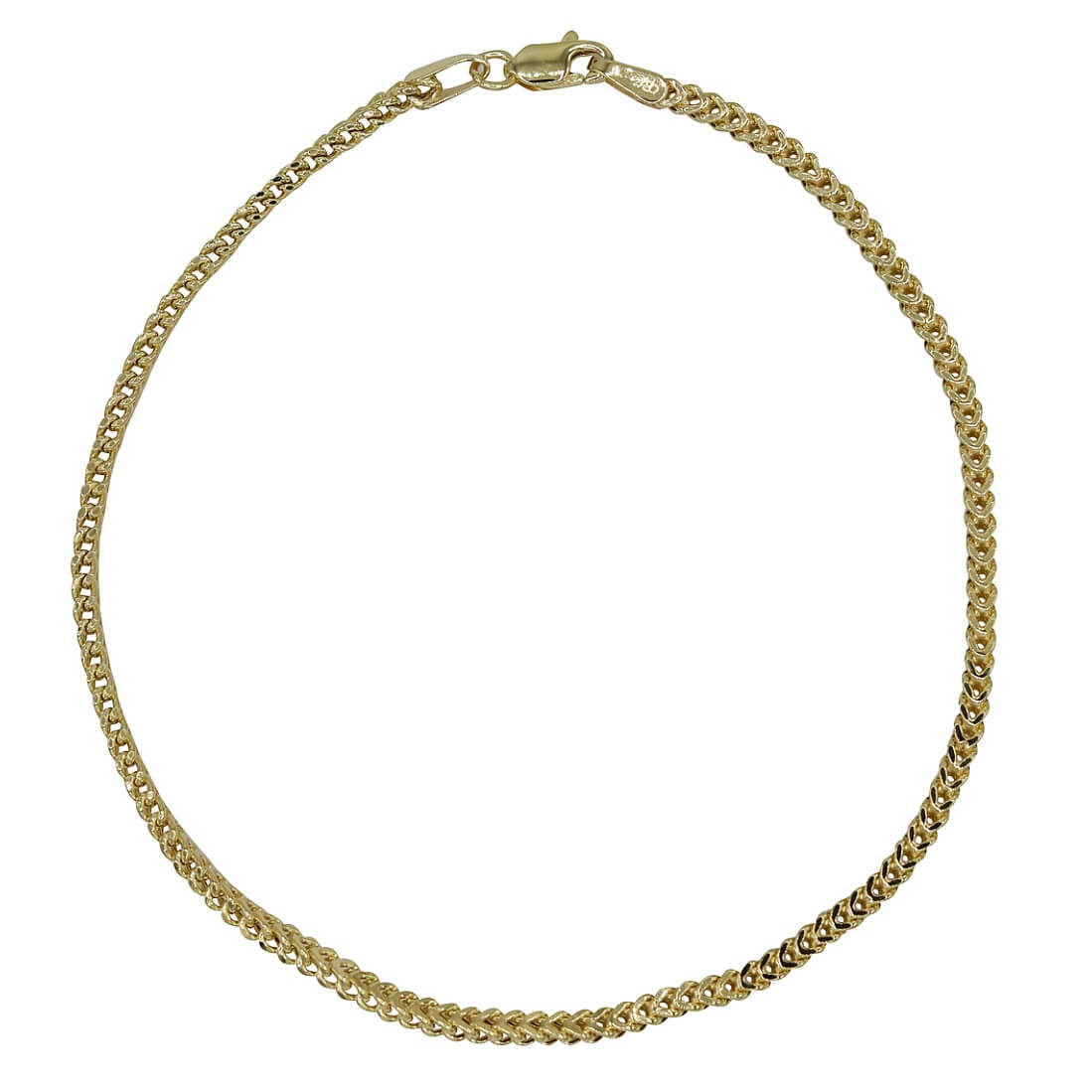 2.5MM FRANCO - HOLLOW 10K GOLD BRACELET - Super Jewelry Co.