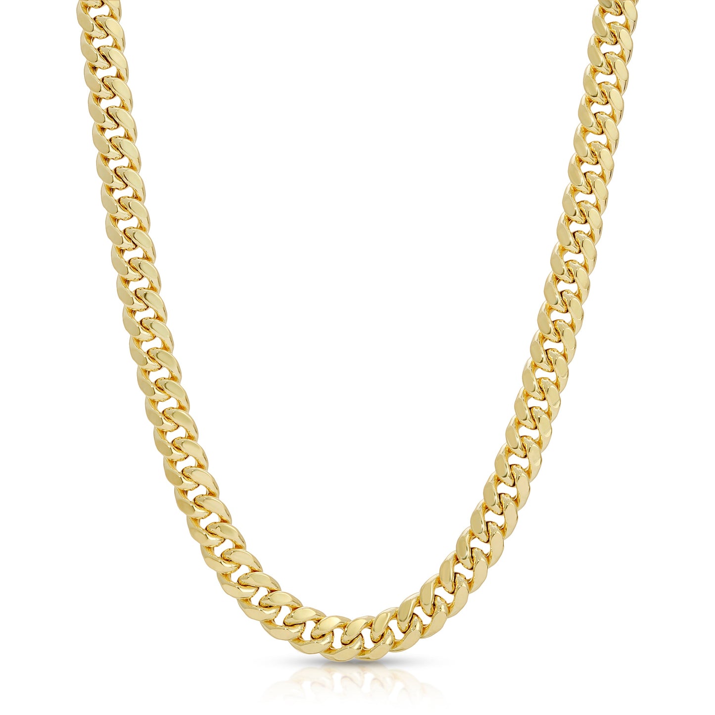 7.5MM MIAMI CUBAN LINK - HOLLOW 10K GOLD CHAIN - BOX CLASP LOCK