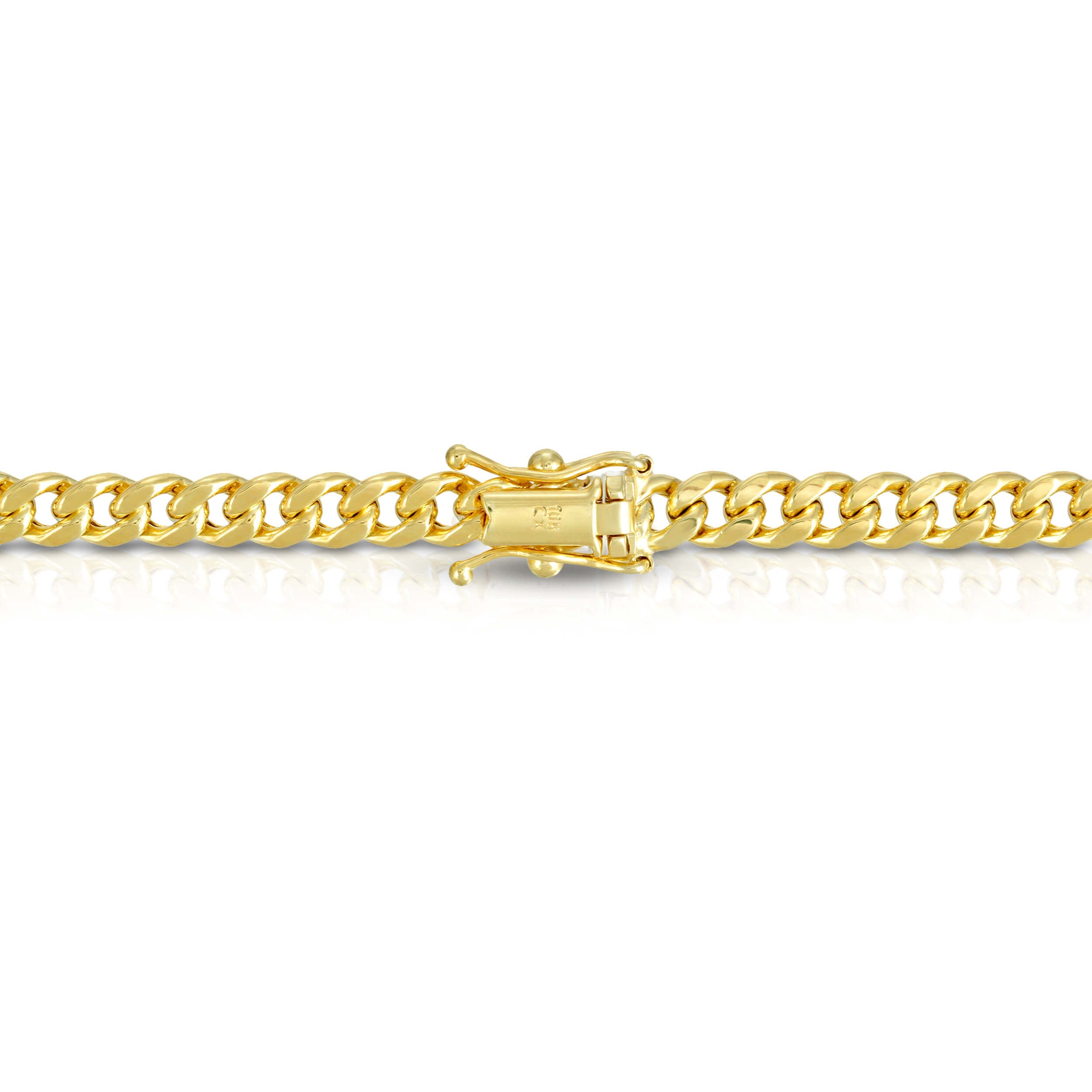4.5MM MIAMI CUBAN LINK - HOLLOW 10K GOLD CHAIN - BOX CLASP LOCK