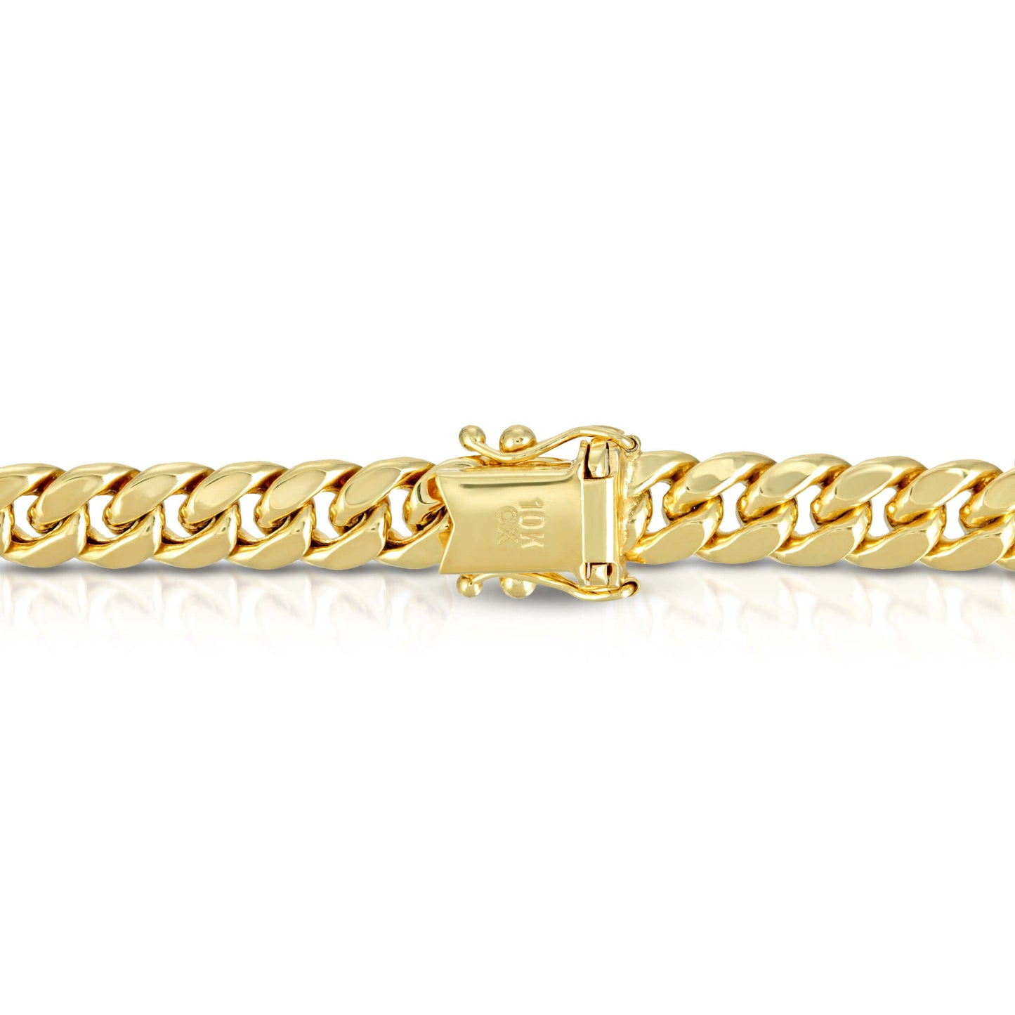 6.5MM MIAMI CUBAN LINK - HOLLOW 10K GOLD CHAIN - BOX CLASP LOCK