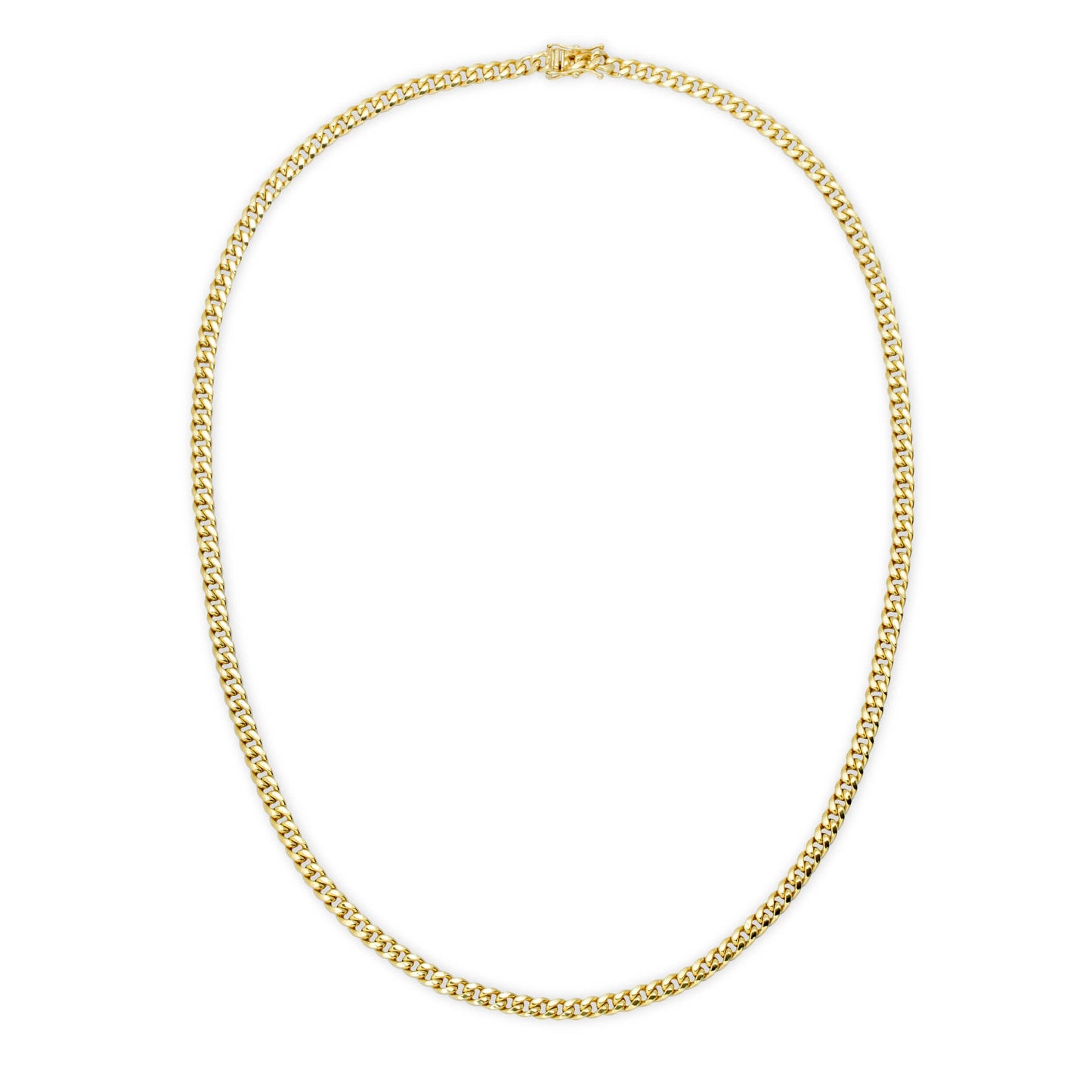 4.5MM MIAMI CUBAN LINK - HOLLOW 10K GOLD CHAIN - BOX CLASP LOCK