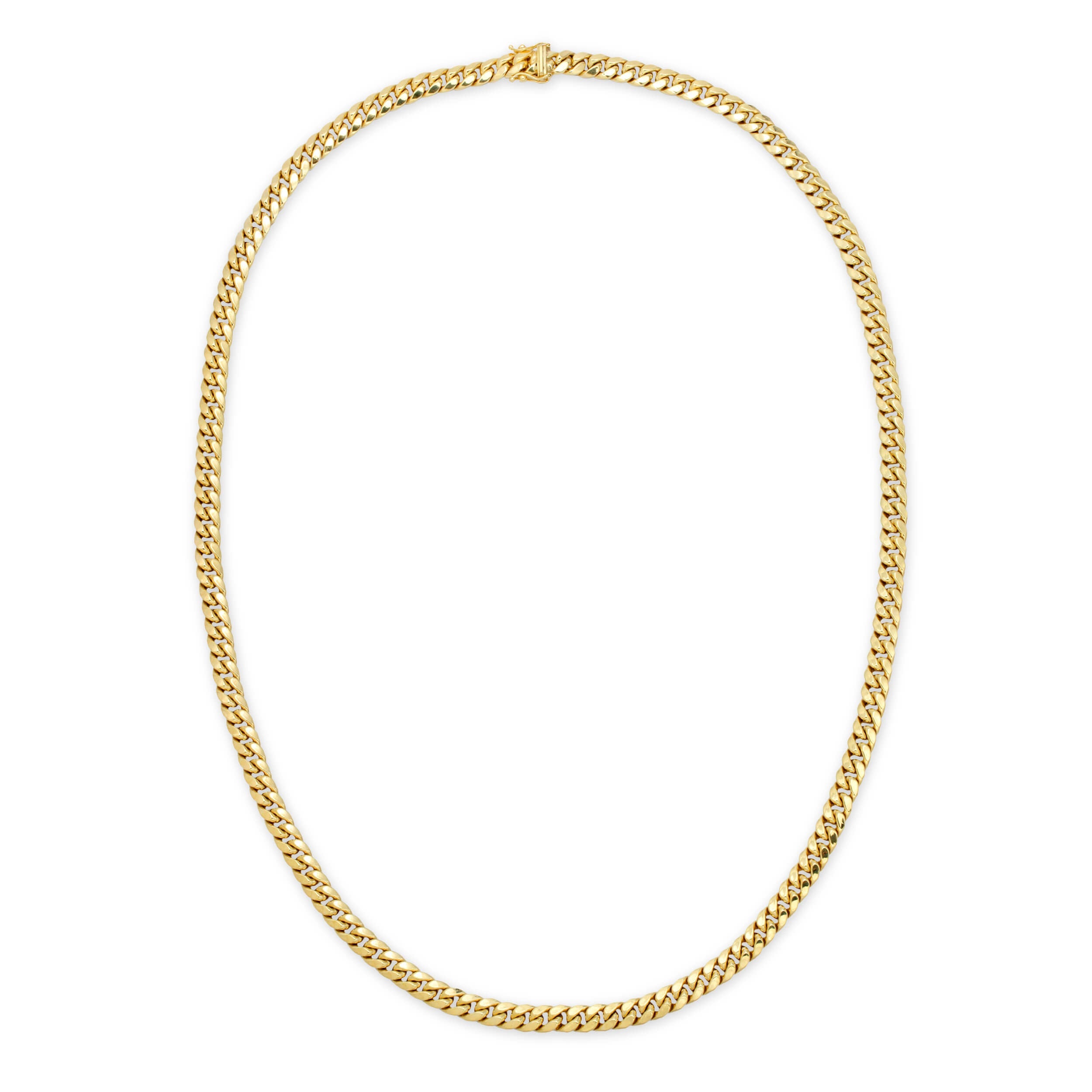6.5MM MIAMI CUBAN LINK - HOLLOW 10K GOLD CHAIN - BOX CLASP LOCK